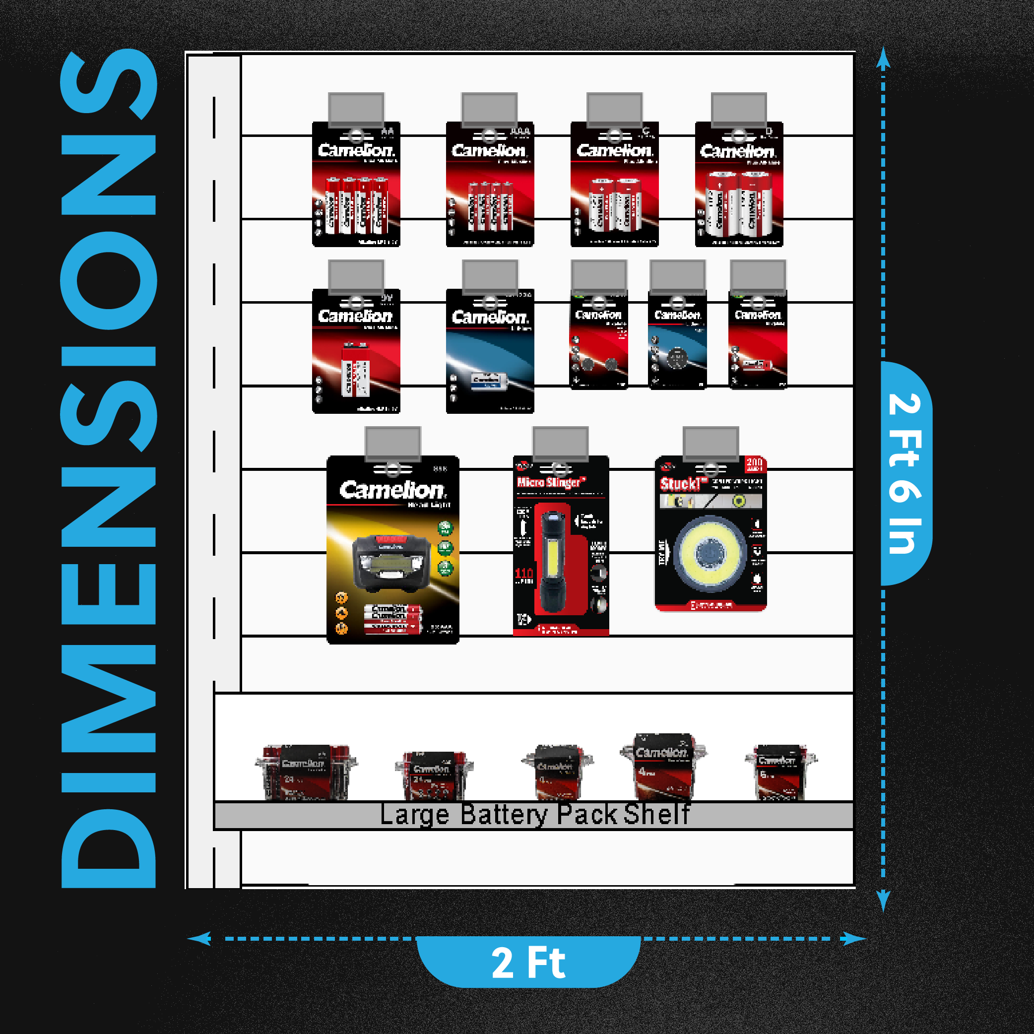 12 SKU Hook + 5 SKU Shelf Small Planogram Kit