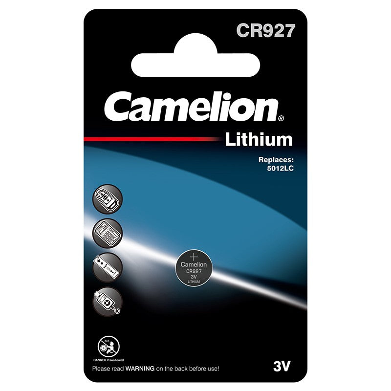 Camelion CR927 3V Lithium Primary Coin Cell Battery - Non Rechargeable