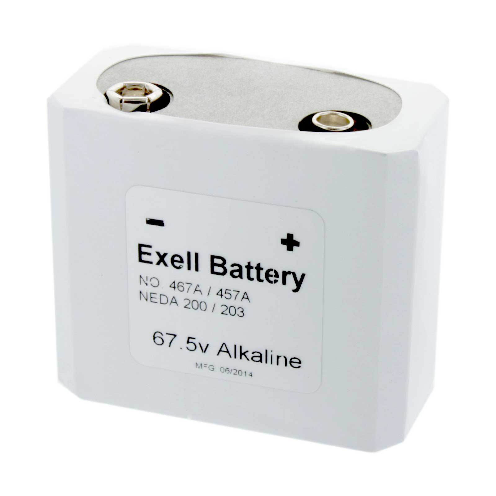 Exell 457/467 67.5V Alkaline Battery NEDA 203 Compatible with ER457, A457