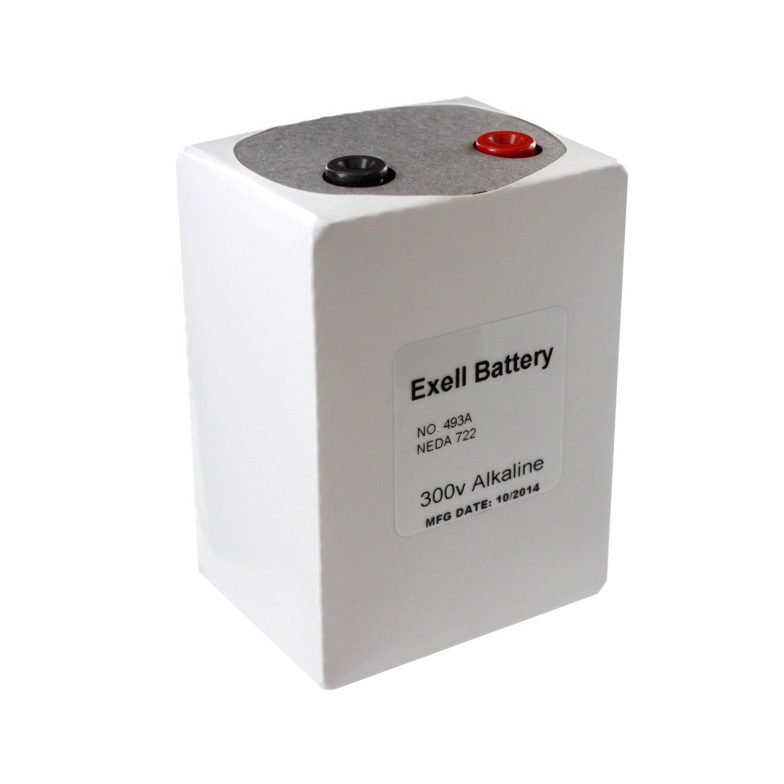Exell Battery 493A 300V Alkaline Compatible with Eveready ER493, NEDA 722