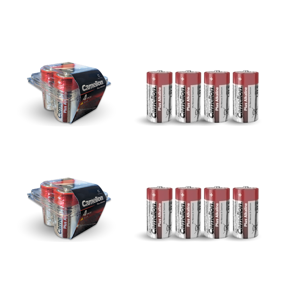 DROP SHIP: Camelion C Plus Alkaline Plastic Tub 8 Count (2 x 4pks)