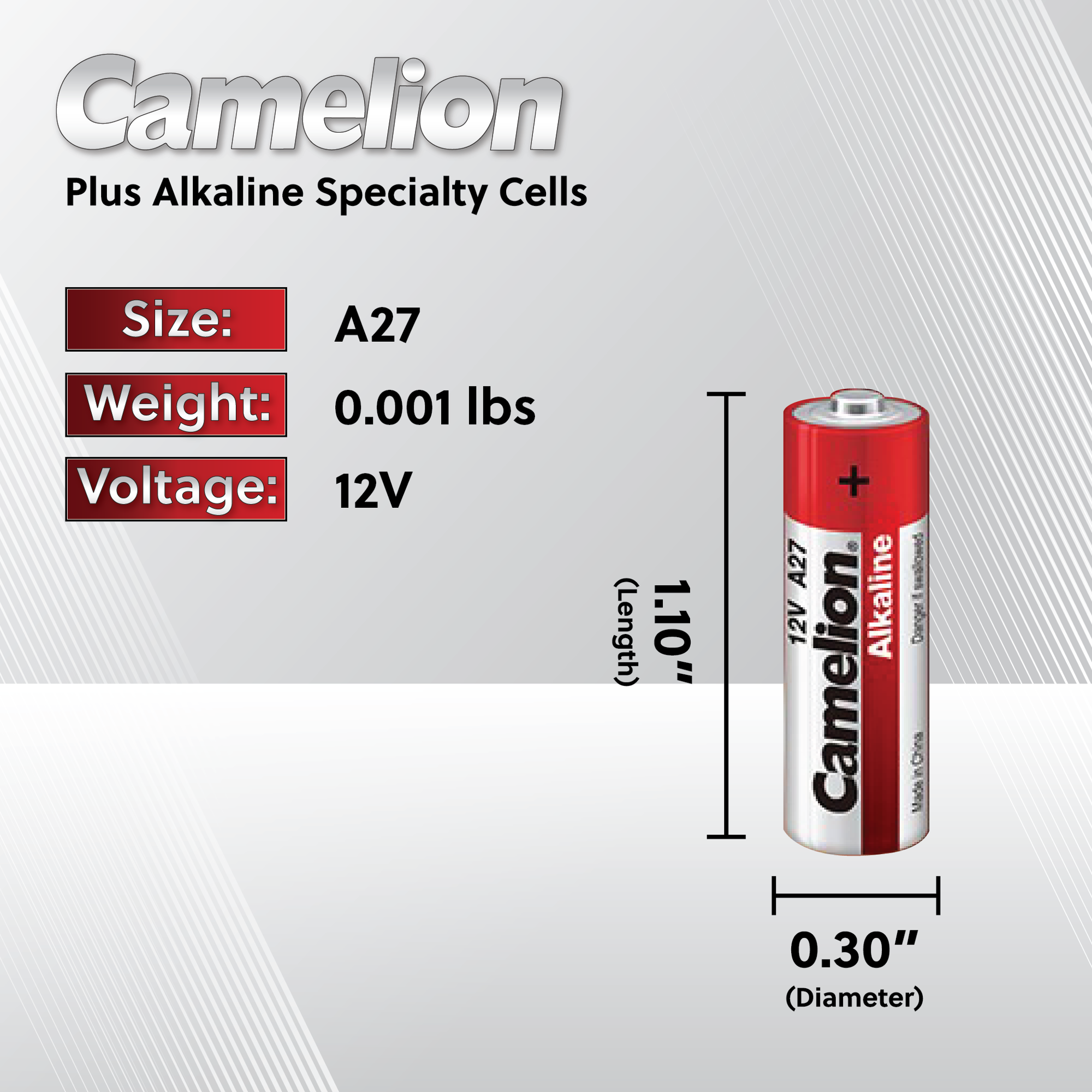 DROP SHIP: Camelion A27 Alkaline Specialty Battery 10 Pack