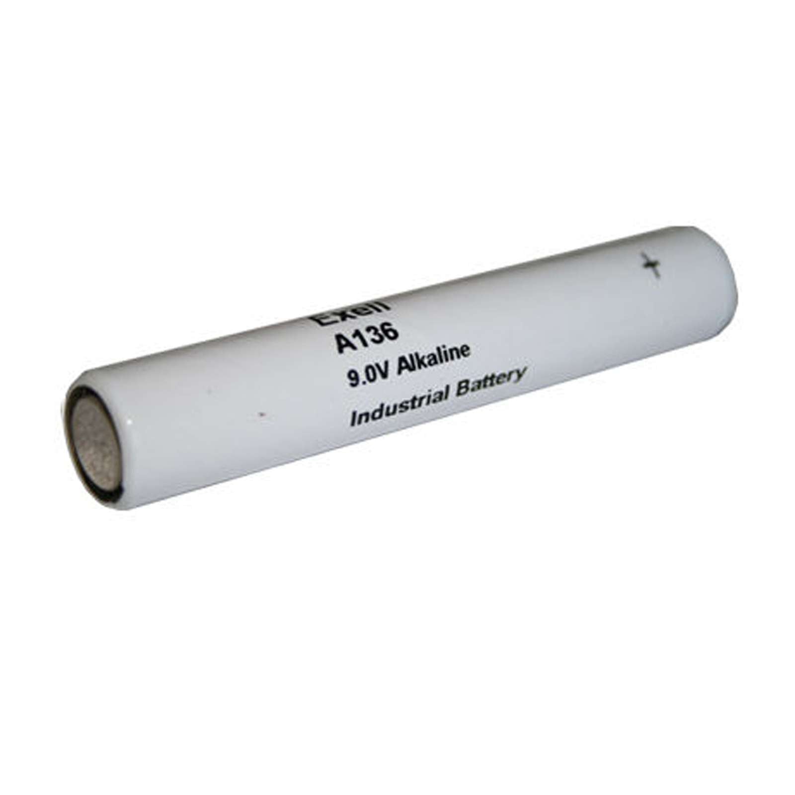Exell A136 Alkaline 9V 600mAh Battery Compatible with 6LR50, EN136A, PC136A