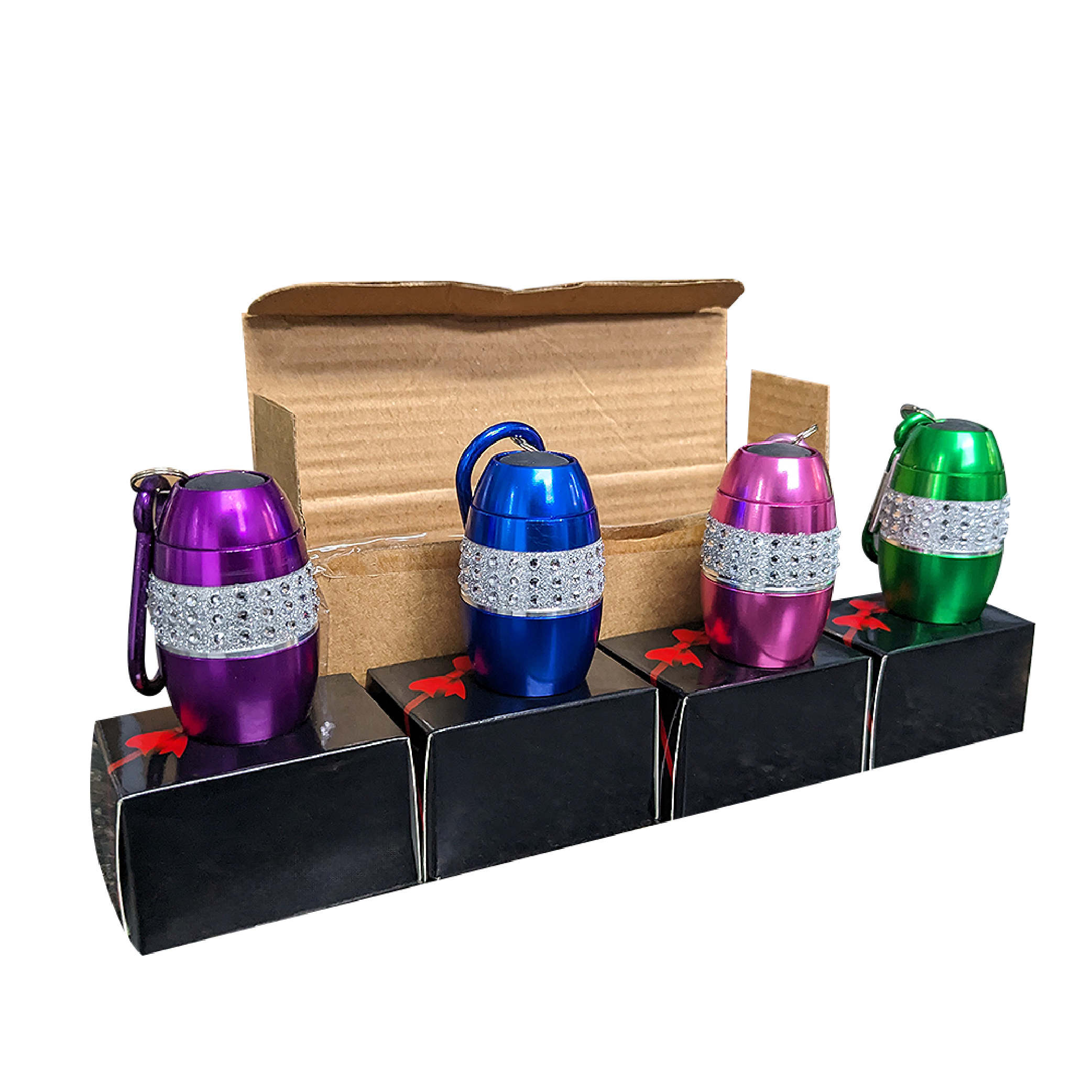 4 For $3- Bling Flashlight with COB LED Light - 4 Pack in Gift Box Packaging W/ Installed Batteries
