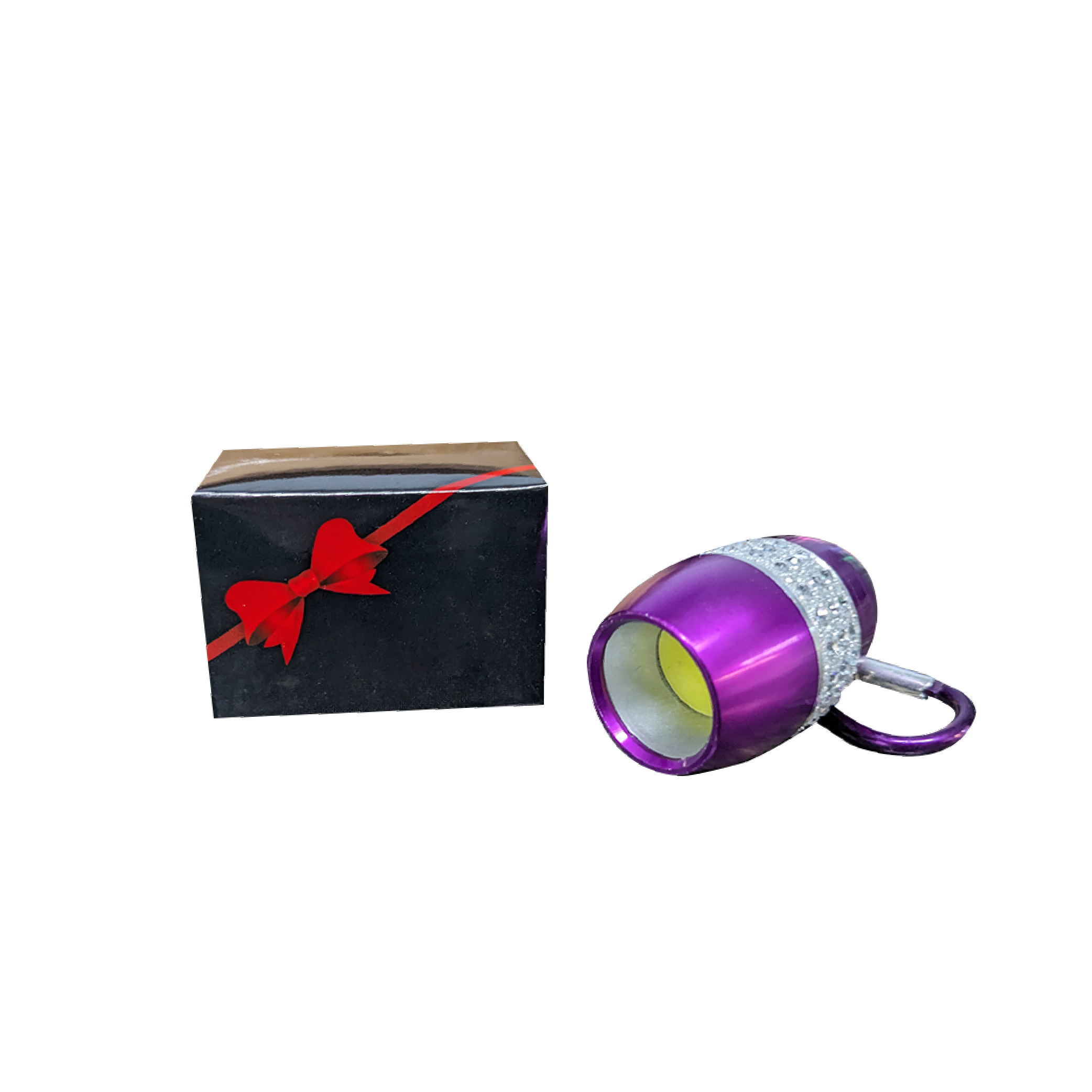 Bling Flashlight with COB LED Light 1pk W/ Gift Box Packaging & Installed Battery