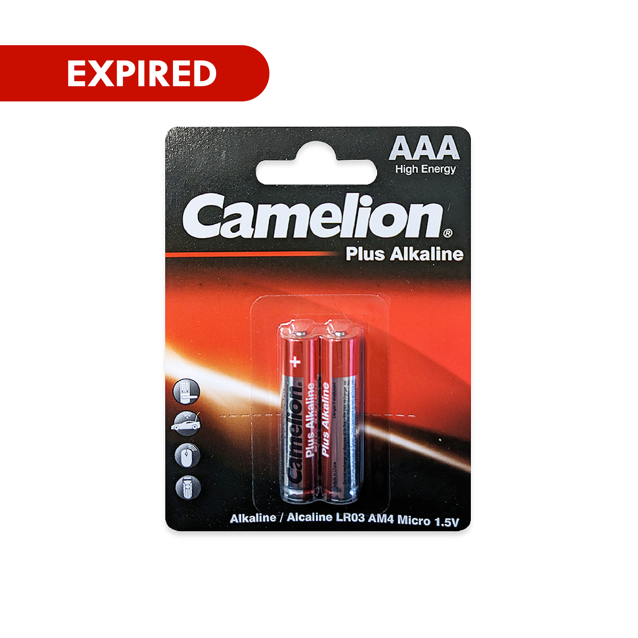 EXPIRED 10/25: Camelion AAA Plus Alkaline Blister Pack of 2