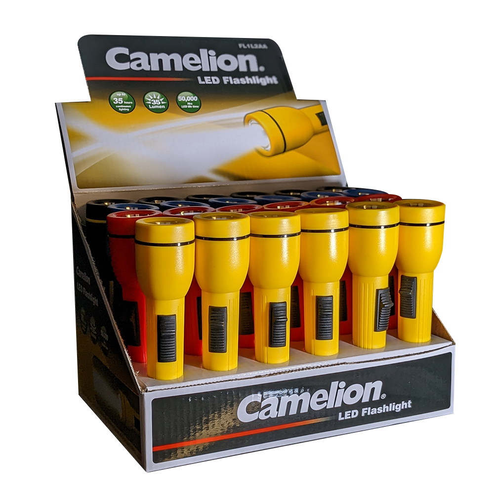 Camelion LED Flashlight 24 PC Counter Display