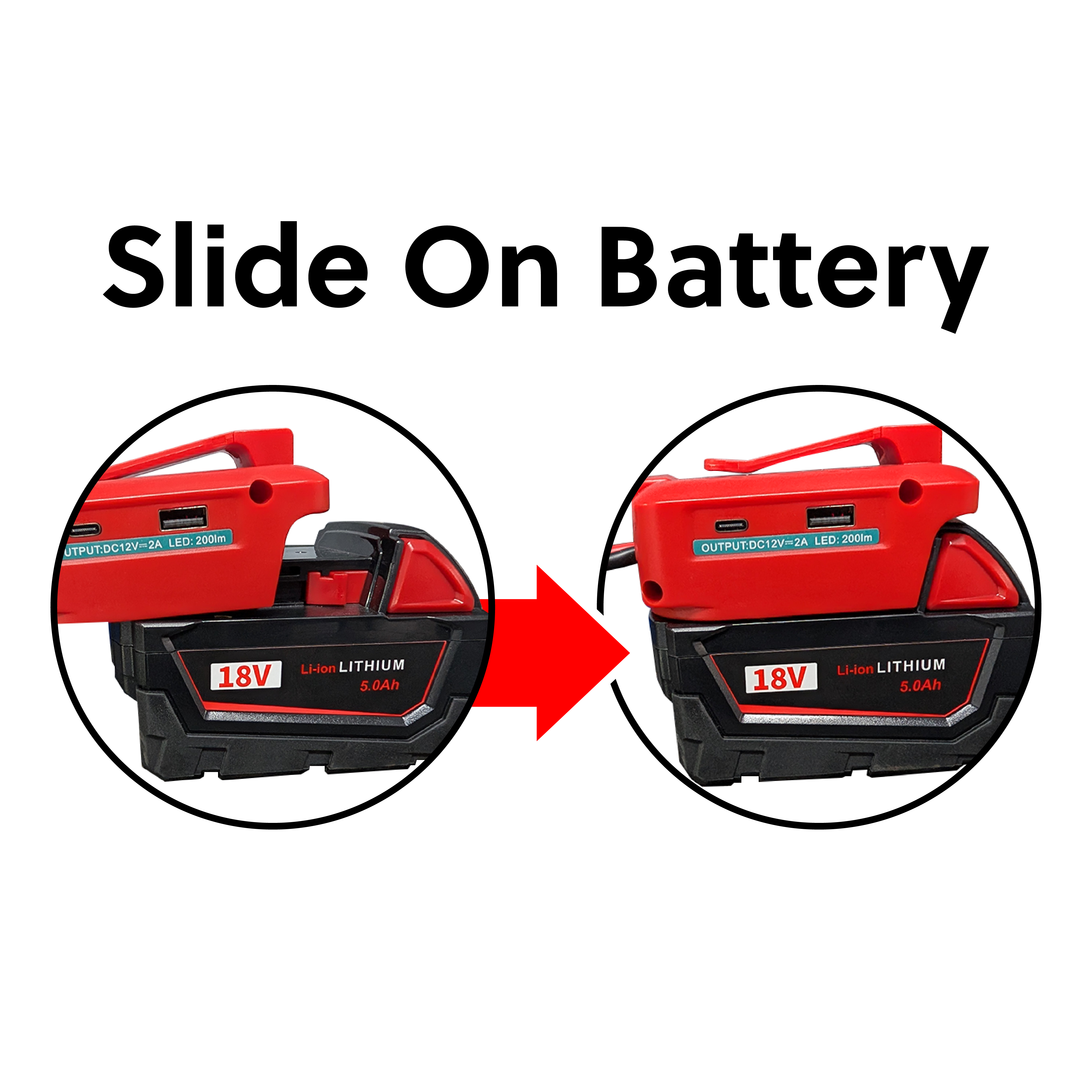IP POWER Rapid Amp Charger / Jump Starter Case Kit | Compatible with Milwaukee 18V Li-ion Battery