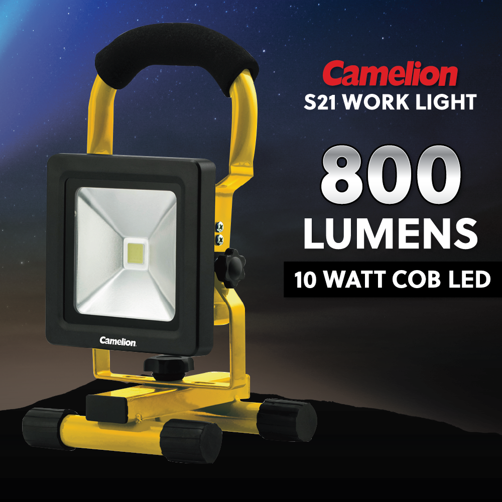 Camelion 10W COB LED Rechargeable Work Light w/ Kick Stand