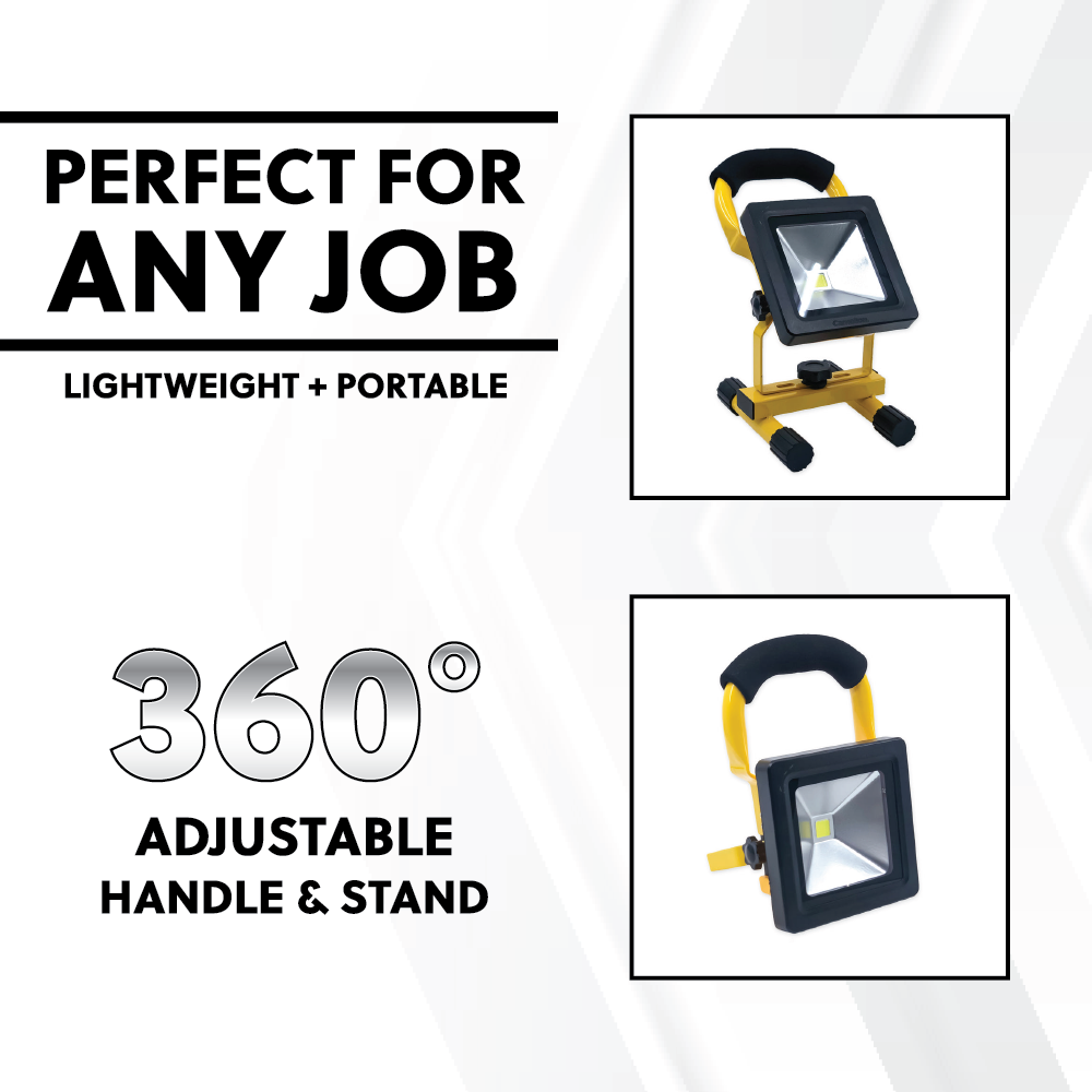 Camelion 10W COB LED Rechargeable Work Light w/ Kick Stand