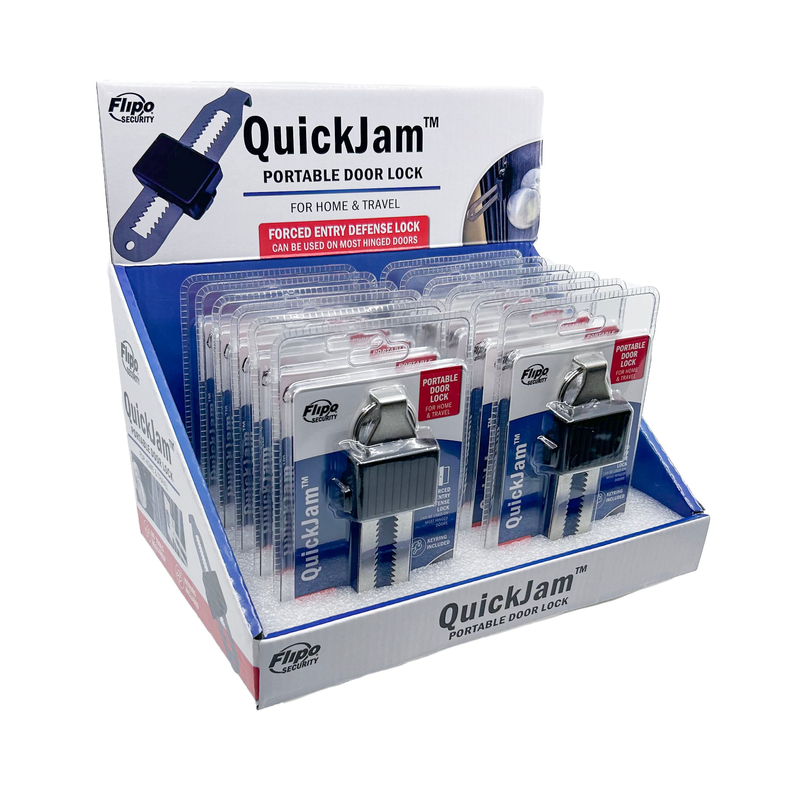QuickJam™ Universal Portable Door Blocker | 12 PC Display