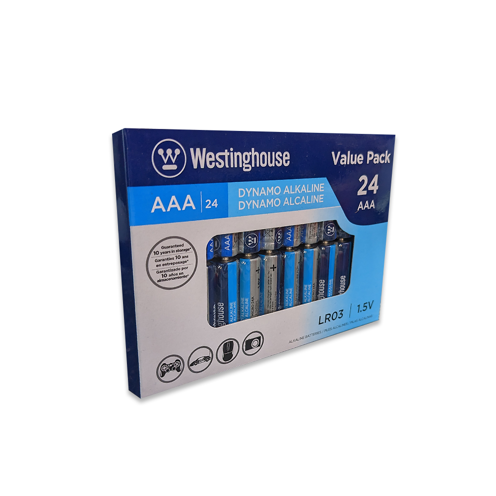 Westinghouse AAA Dynamo Alkaline 24 Pack Box