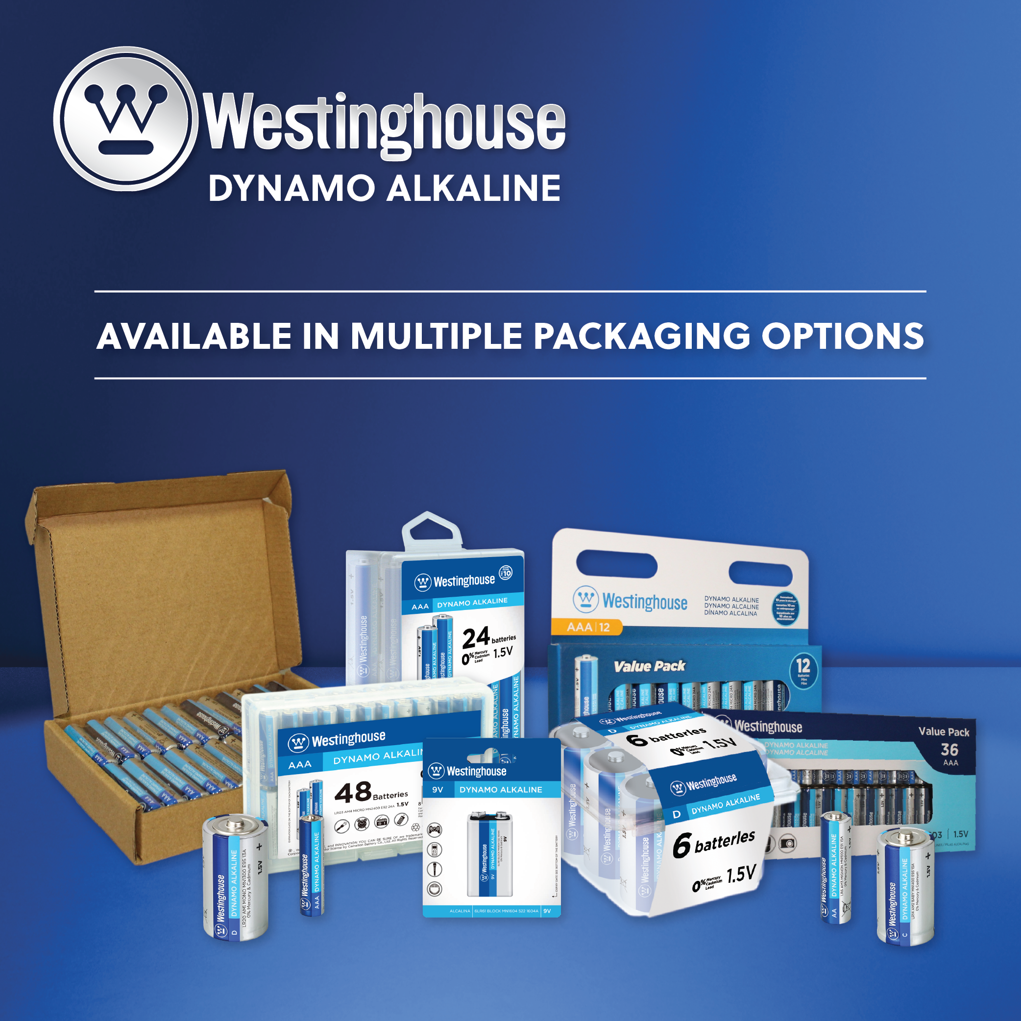 Westinghouse AAA Dynamo Alkaline Cardboard Retail of 24