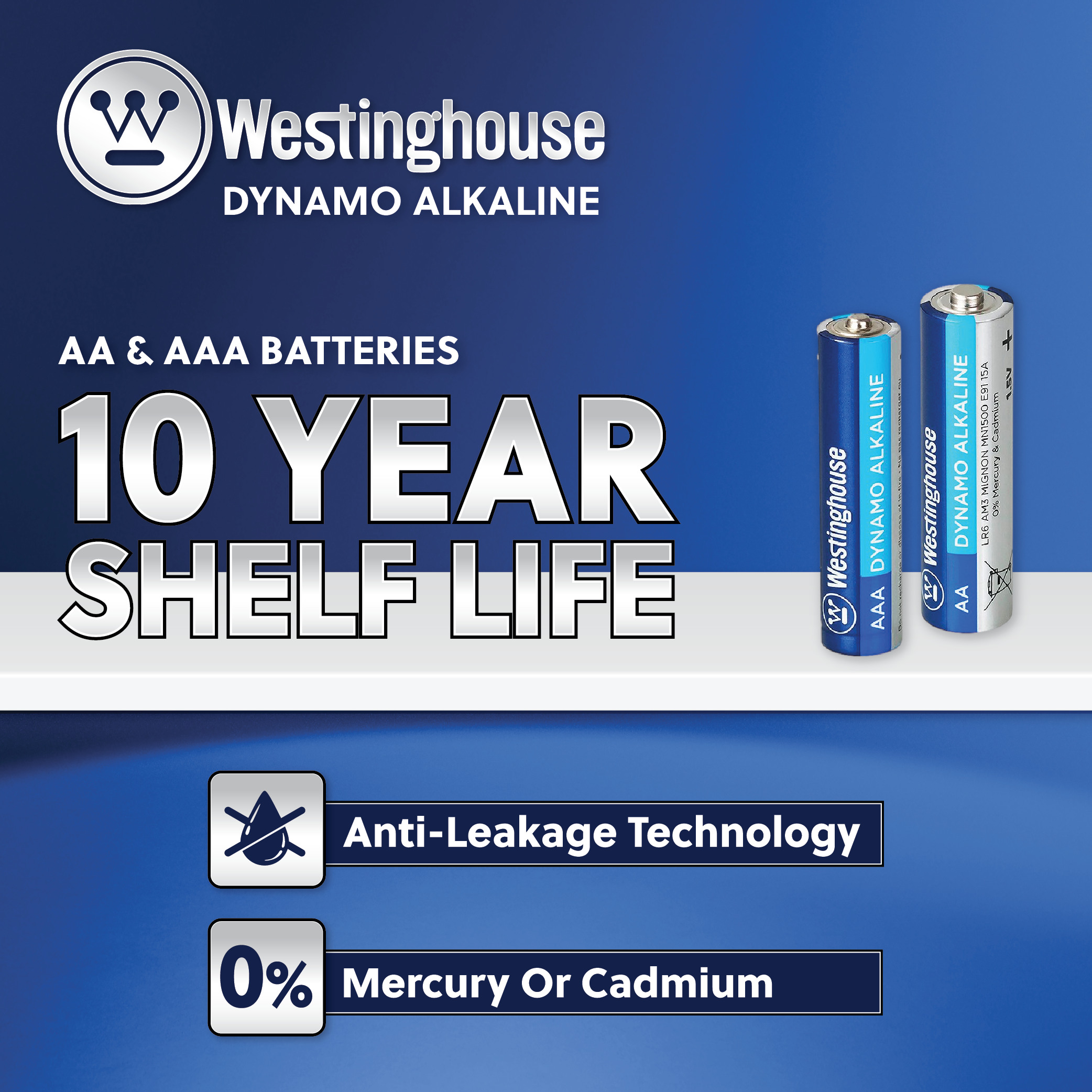 Westinghouse AAA Dynamo Alkaline Blister Pack of 4