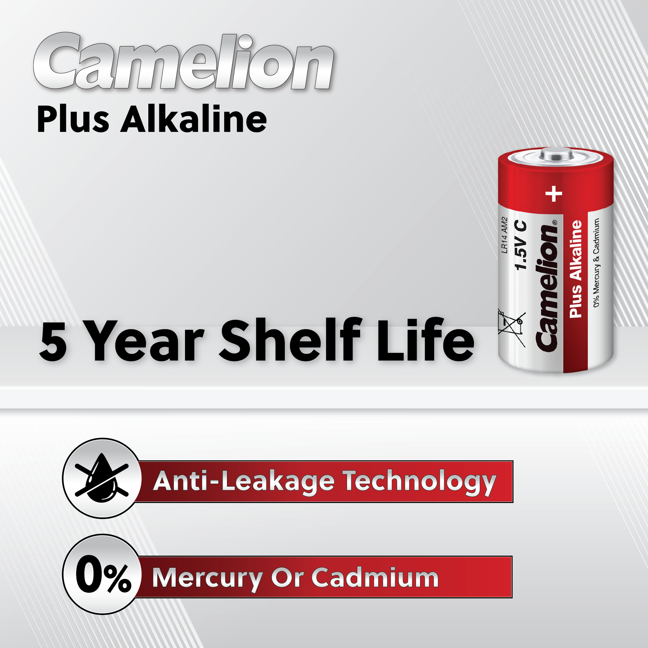 Camelion 9 Volt Plus Alkaline Plastic Tub of 6
