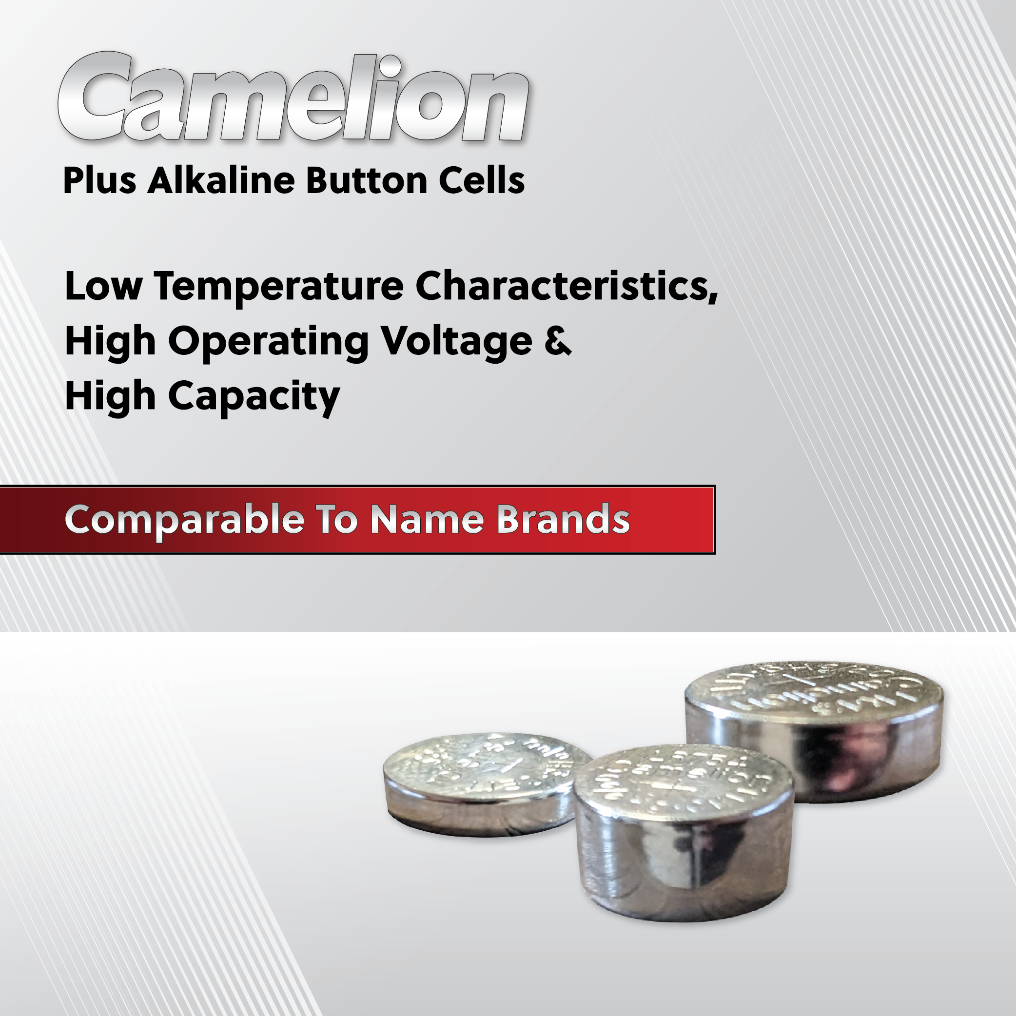 Camelion AG5 / 393 / LR754 1.5V Alkaline Button Cell Battery (Two Packaging Options)