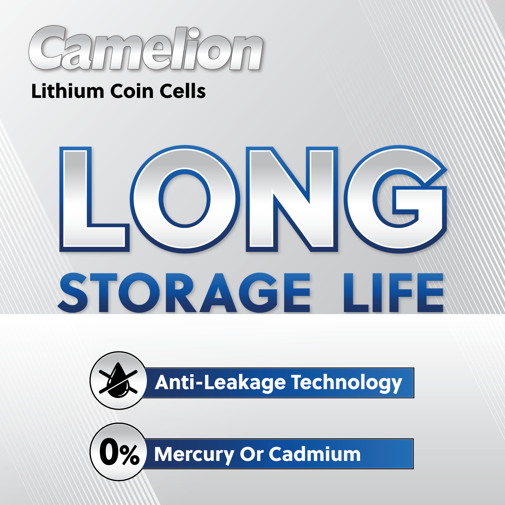 Camelion CR2025 3V Lithium Primary Coin Cell Battery (Three Packaging Options) - Non Rechargeable