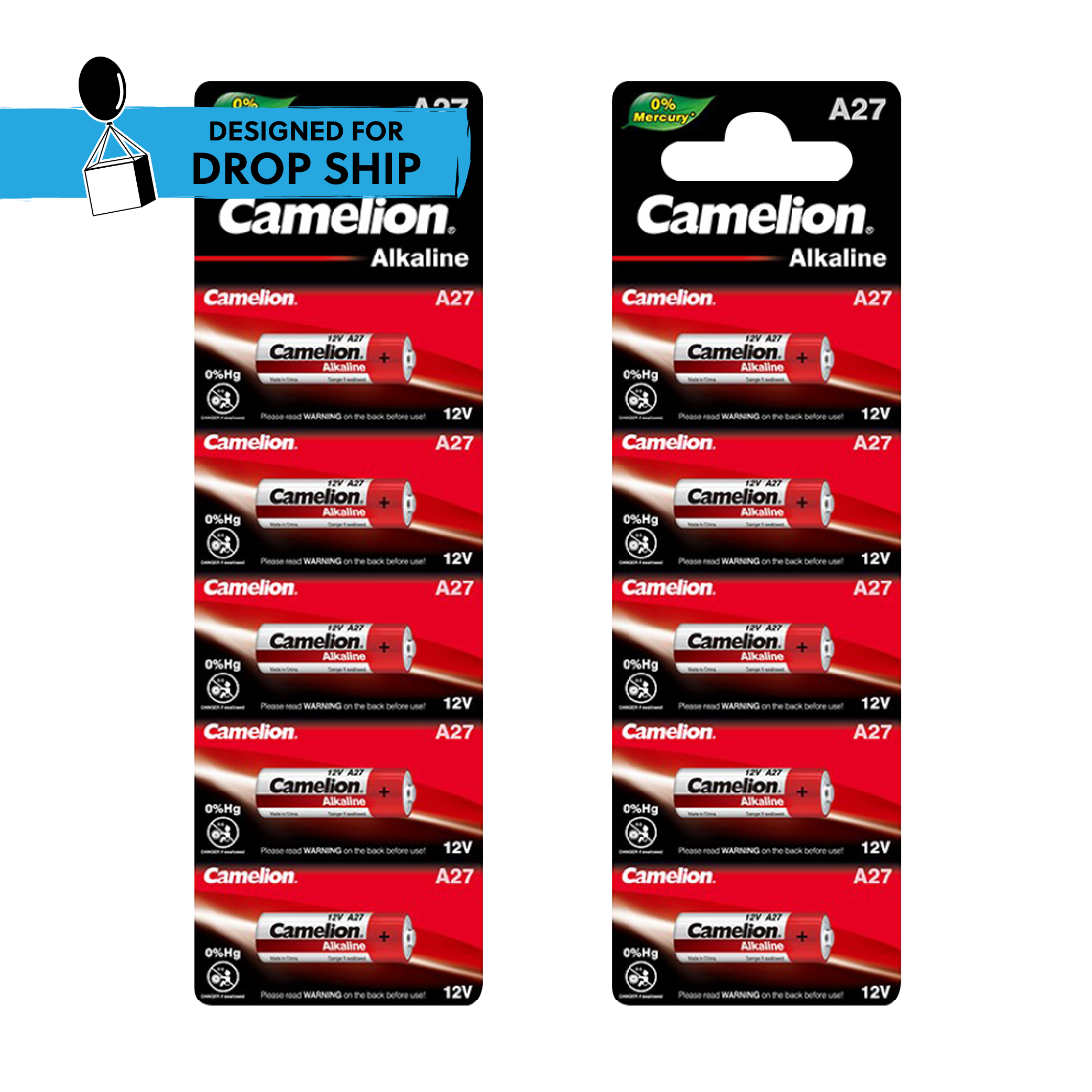 DROP SHIP: Camelion A27 Alkaline Specialty Battery 10 Pack