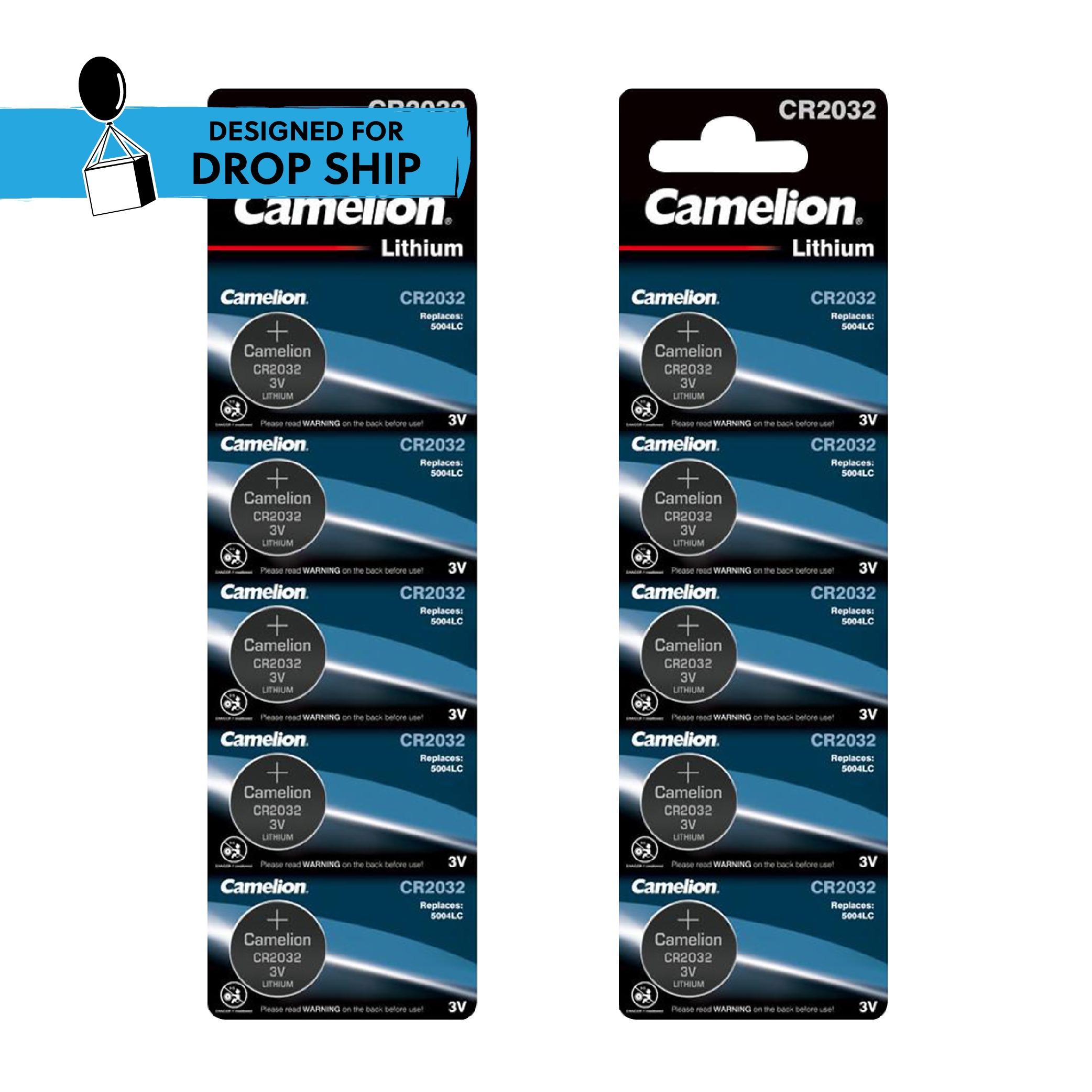 DROP SHIP: Camelion CR2032 Lithium Primary Coin Cell 10 Pack - Non Rechargeable