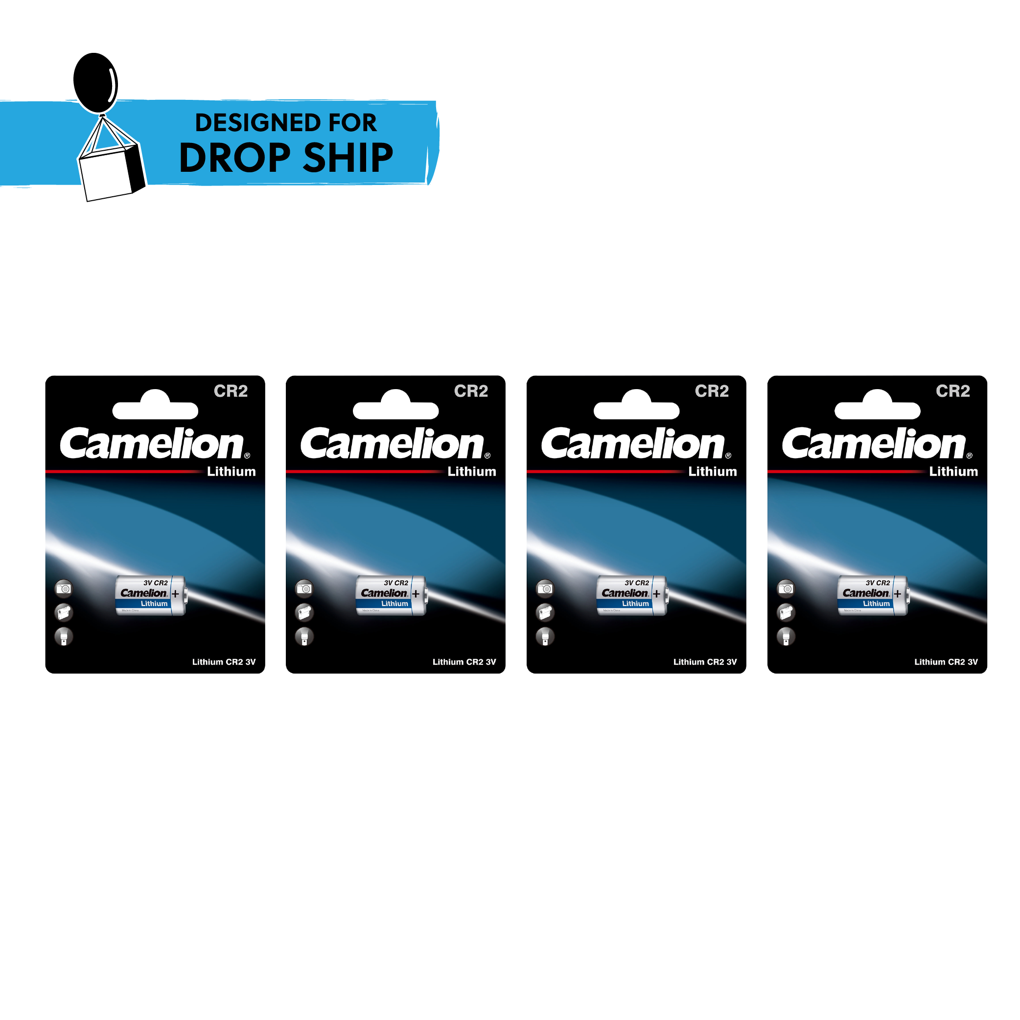 DROP SHIP: Camelion CR2 3V Lithium Primary Specialty Cell 4 Pack - Non Rechargeable