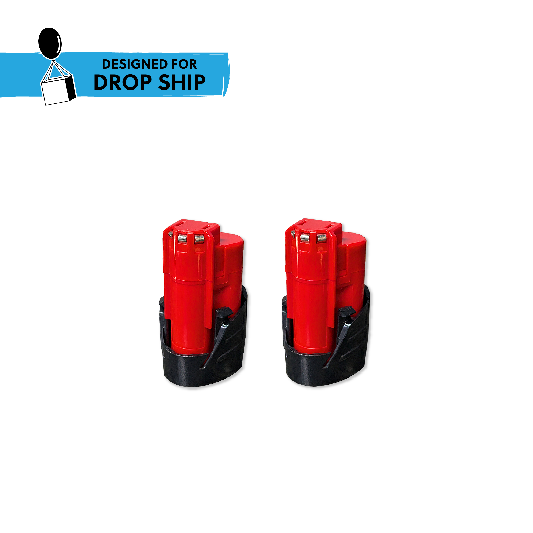 DROP SHIP: IP Power 12V 2.5Ah Li-Ion Rechargeable Drill Pack Battery - Pack Of 2