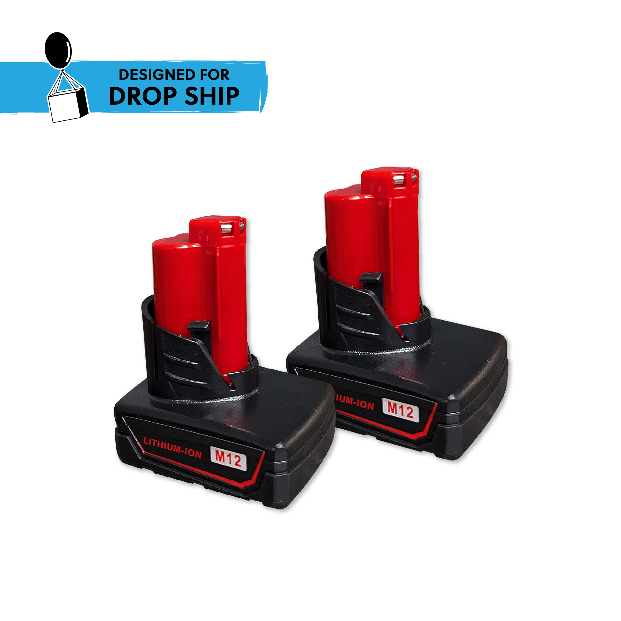 DROP SHIP: IP Power 12V 5Ah Li-Ion Rechargeable Drill Pack Battery - Pack Of 2
