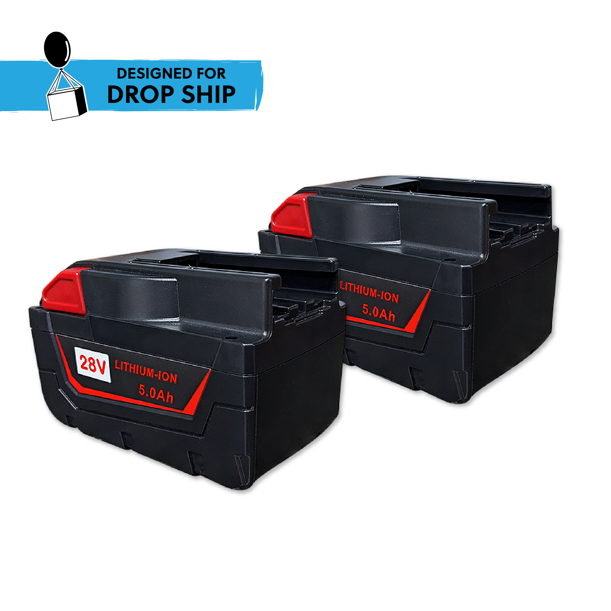 DROP SHIP: IP Power 28V 5Ah Li-Ion Rechargeable Drill Pack Battery - Pack Of 2
