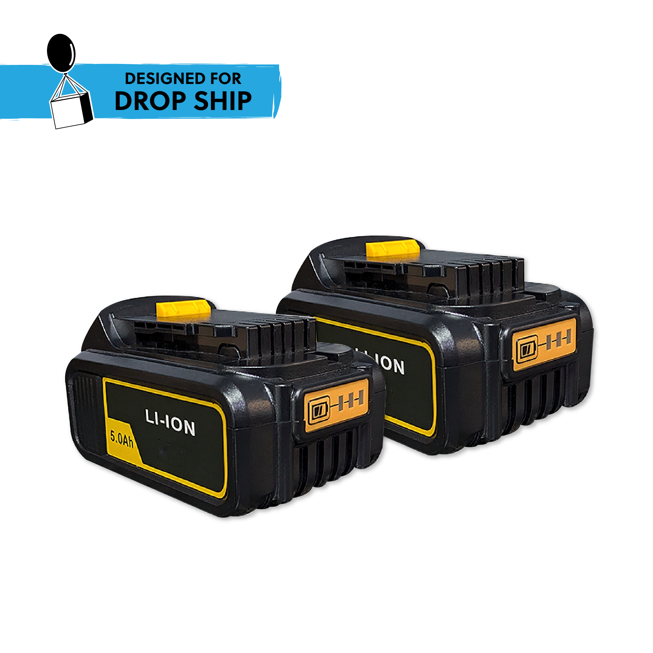 DROP SHIP: IP Power 20V 5Ah Li-Ion Rechargeable Drill Pack Battery - Pack Of 2