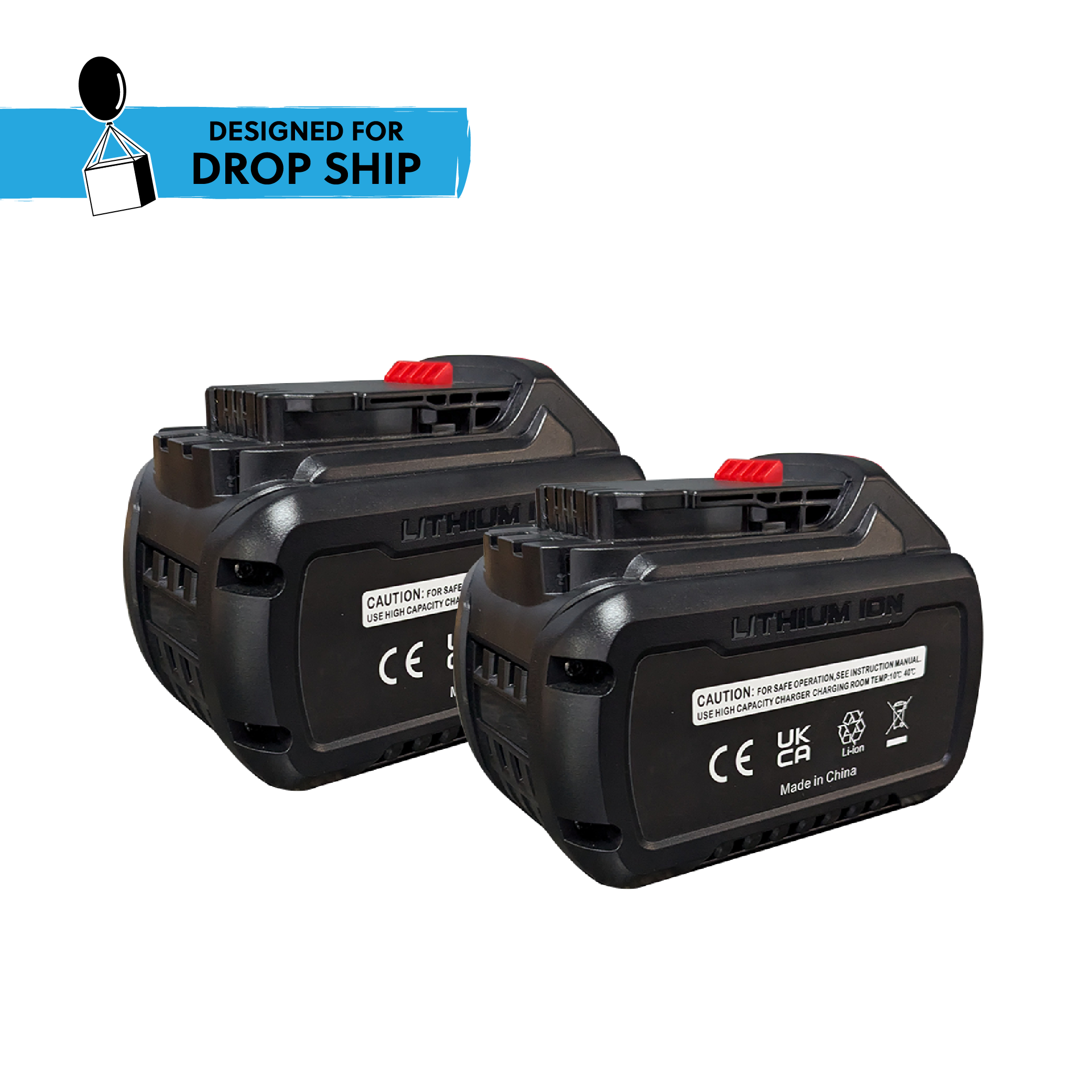 DROP SHIP: IP Power 20V/60V 9Ah Li-Ion Rechargeable Drill Pack Battery- Pack Of 2