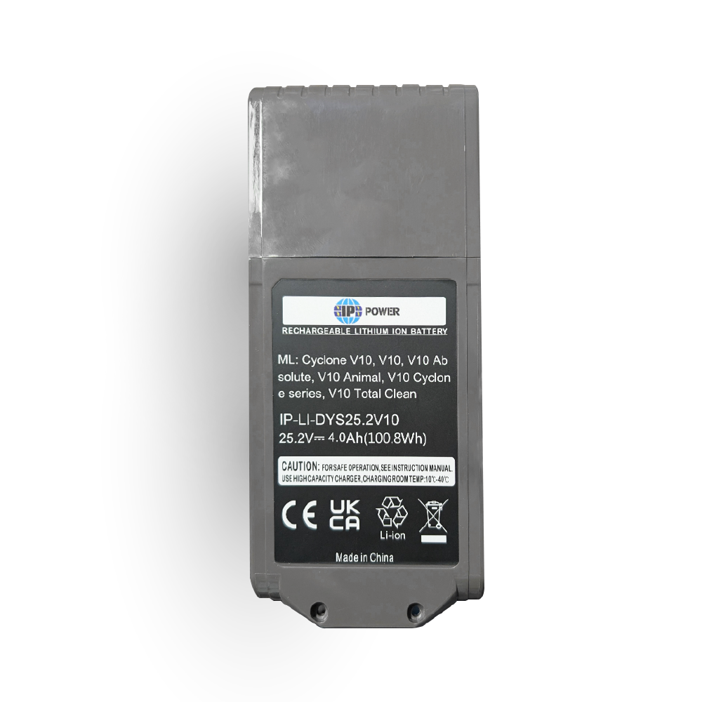 Rechargeable Li-ion Handheld Vacuum Battery - Compatible with Dyson V10 Models; IP Power 25.2V 4Ah V10 Rechargeable Li-Ion Battery