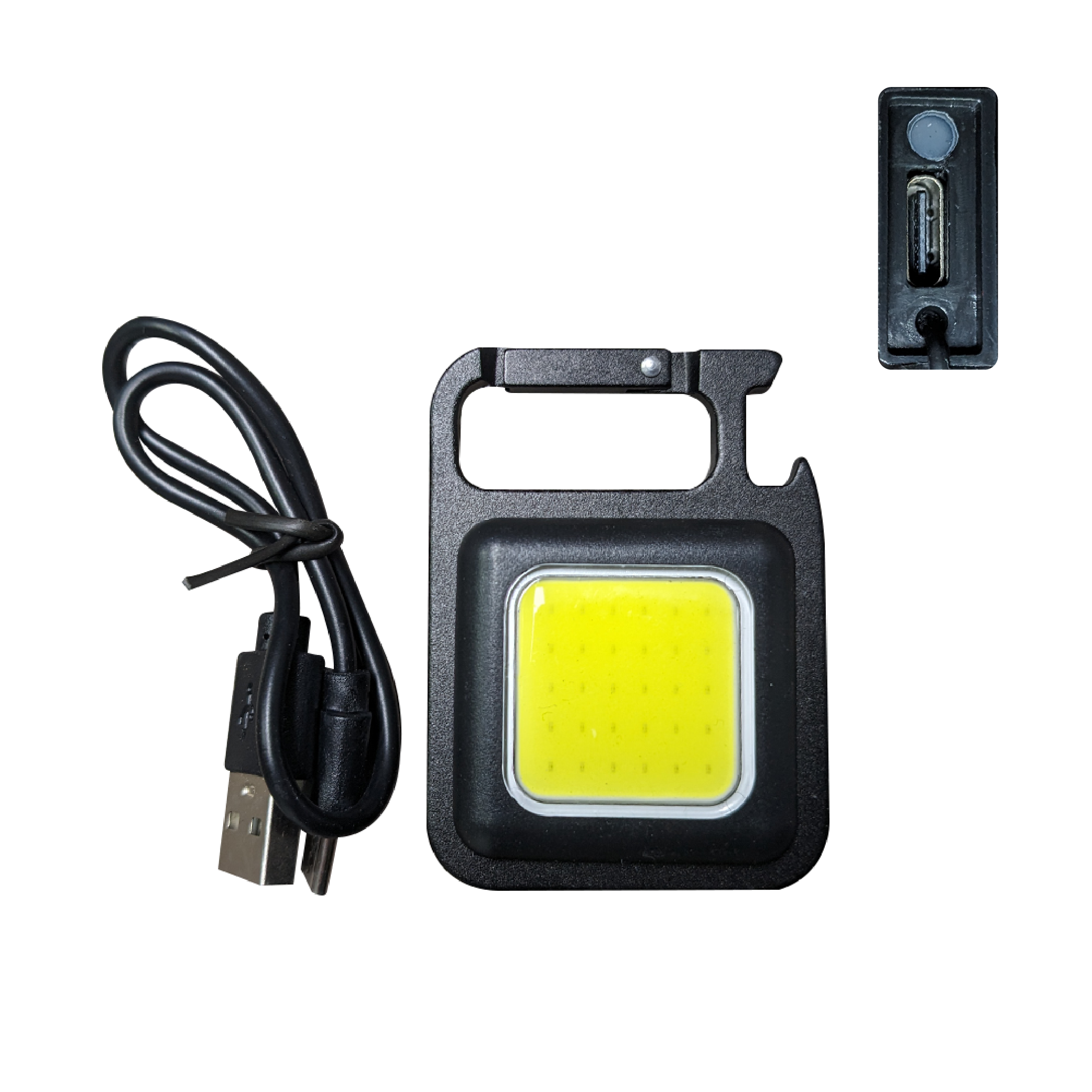 Amazing 5 In 1 Rechargeable Keychain Light - 3 Lighting Modes, Bottle Opener, Magnetic Base, Stand