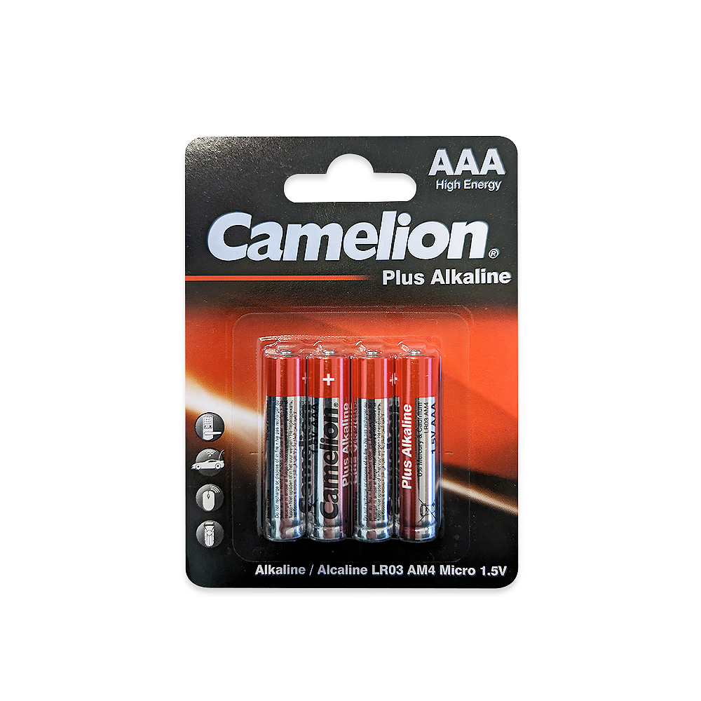 Camelion AAA Plus Alkaline Blister Pack of 4