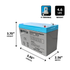 IP POWER  IP1270-F1, 12V 7Ah F1 Terminal Sealed Lead Acid Rechargeable Battery