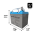 IP POWER IP12350-B-HR, 12V 35Ah  B Terminal,  High Rate Sealed Lead Acid Rechargeable Battery