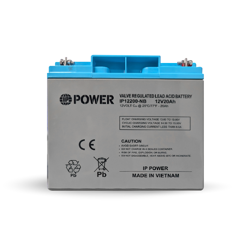 IP POWER IP12200-NB 12V 20Ah, Sealed Lead Acid Rechargeable Battery