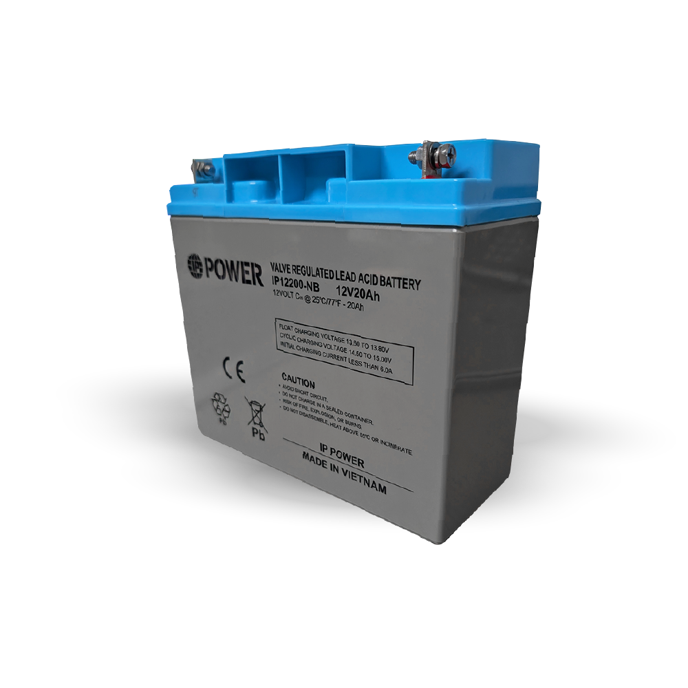 IP POWER IP12200-NB 12V 20Ah, Sealed Lead Acid Rechargeable Battery