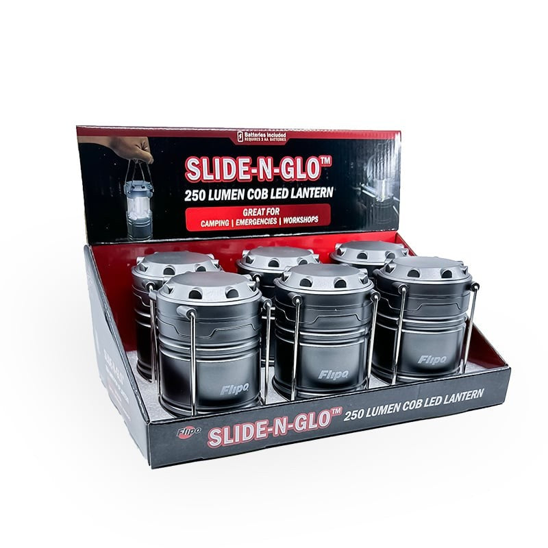 Flipo Slide-N-Glo™ COB LED Pop-Up Lantern | 6PC Display