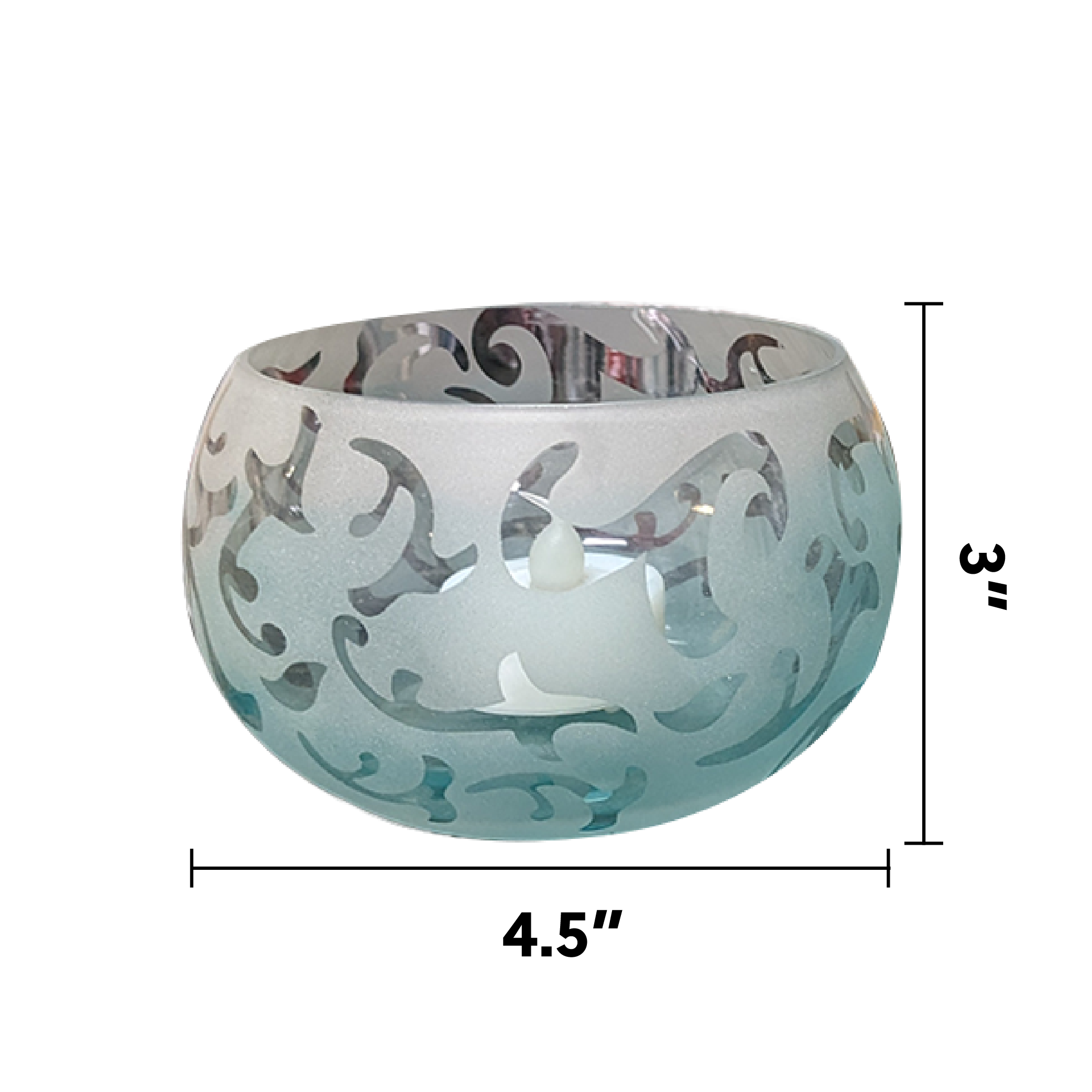 Flameless Candle Votive Glass Vase Single