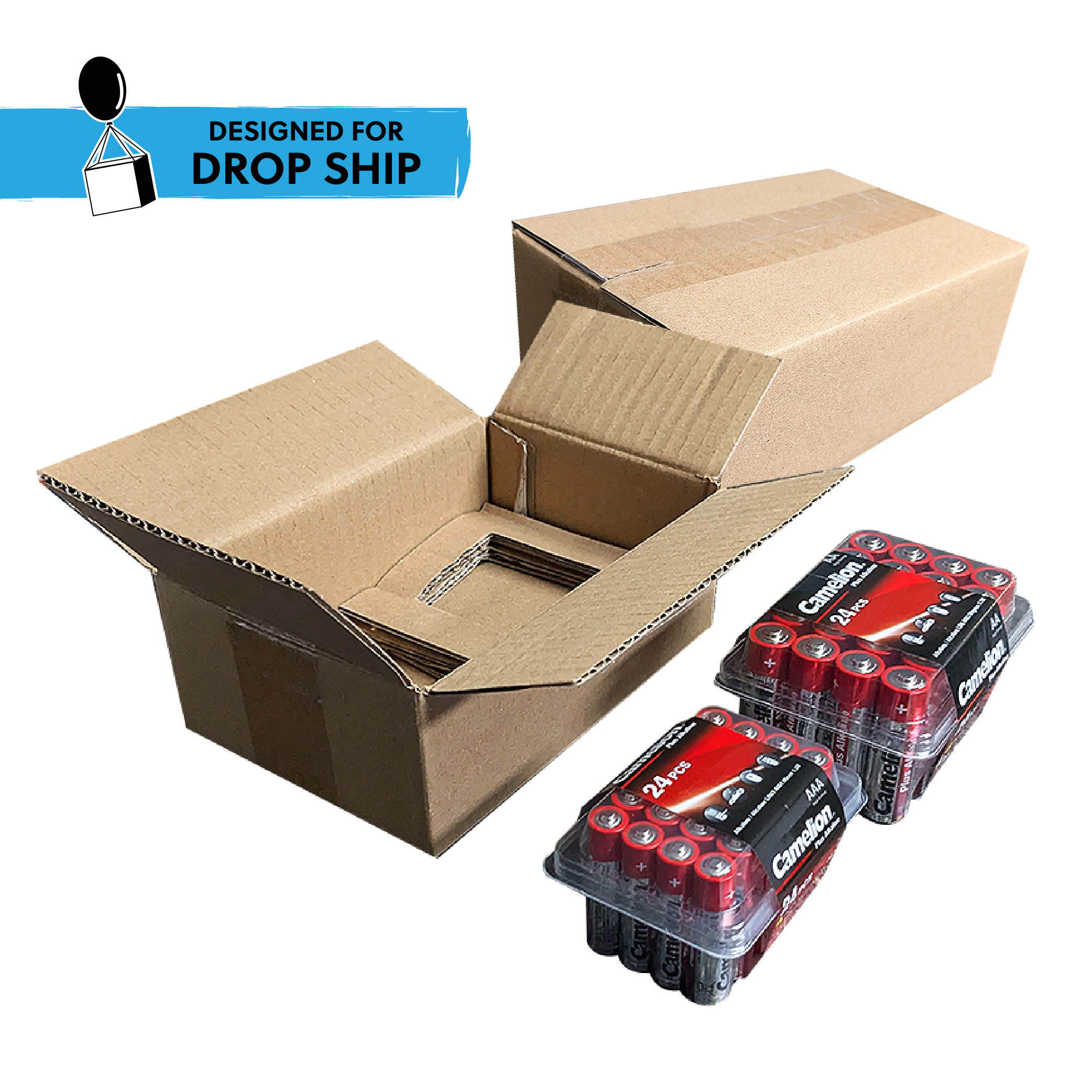DROP SHIP: Camelion AAA Plus Alkaline Plastic Tub + AA Plastic Tub (48 Count AAA 24pk + AA 24pk)