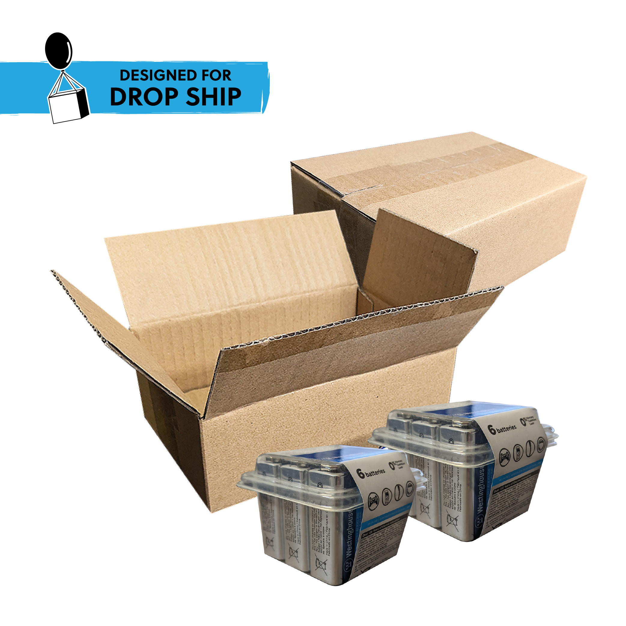 DROP SHIP: Westinghouse 9V Dynamo Alkaline Plastic Tub 12 Count (2 x 6pks)