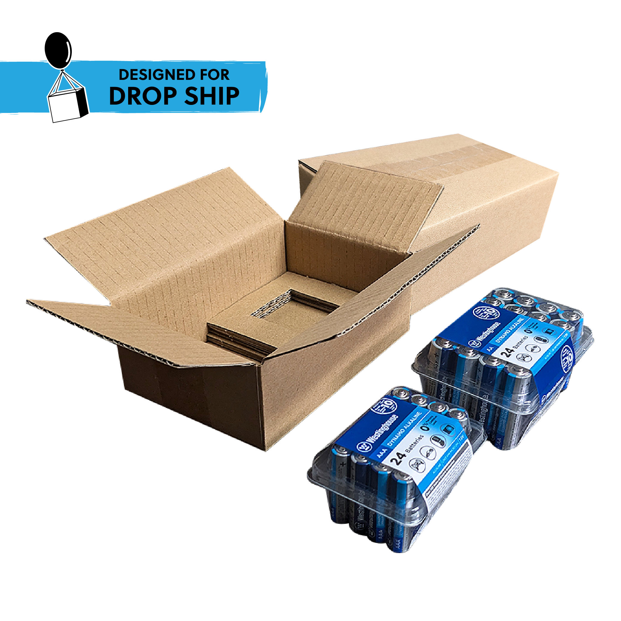 DROP SHIP: Westinghouse AAA Dynamo Alkaline Plastic Tub + AA Plastic Tub (48 Count AAA 24pk + AA 24pk)
