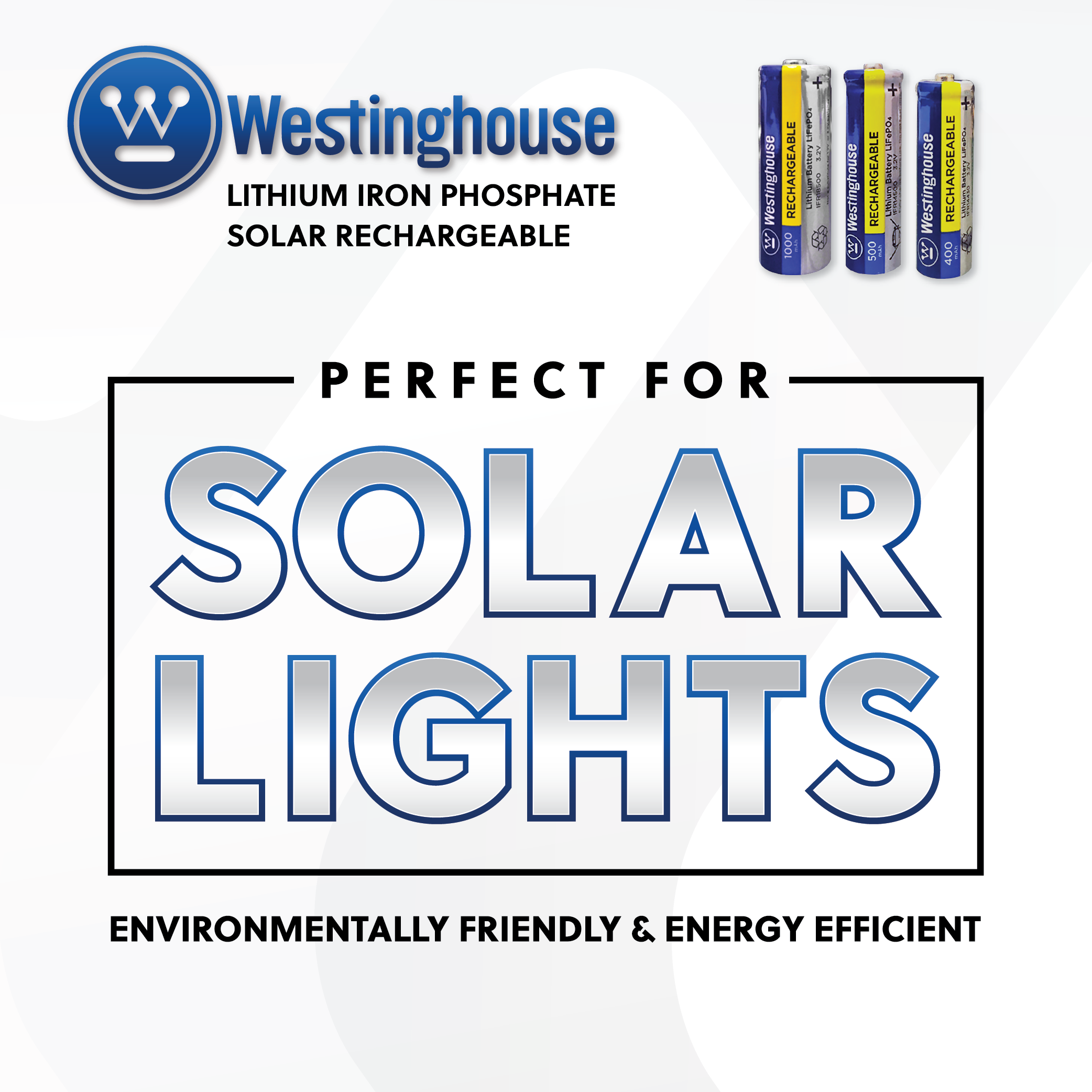 Westinghouse IFR18500 Lithium Iron Phosphate Rechargeable Battery 1000mAh Blister Pack of 4