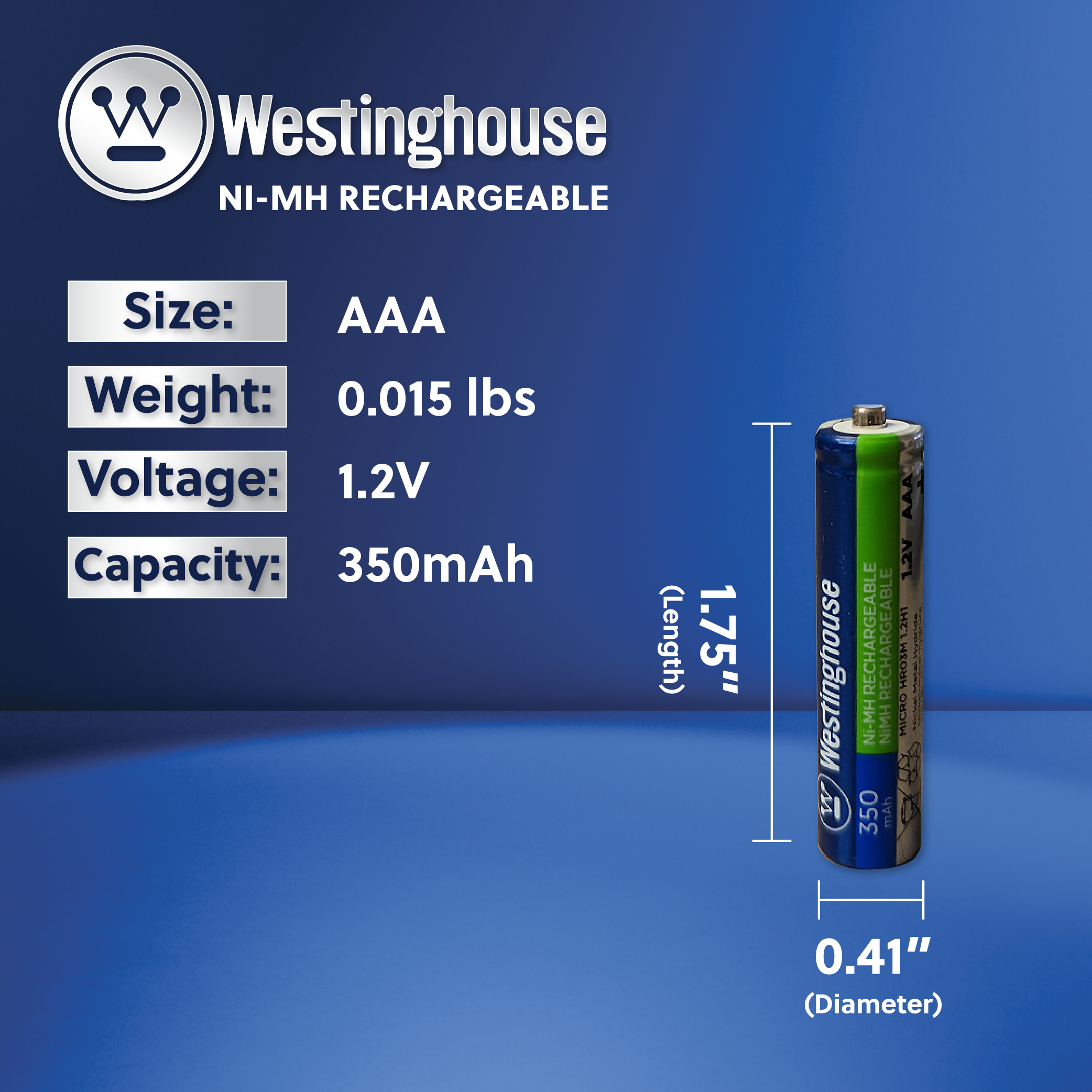 Westinghouse Life-PO4 14500 3.2v 500mah Solar Rechargeable 8pk – Shop  Batteries and Things