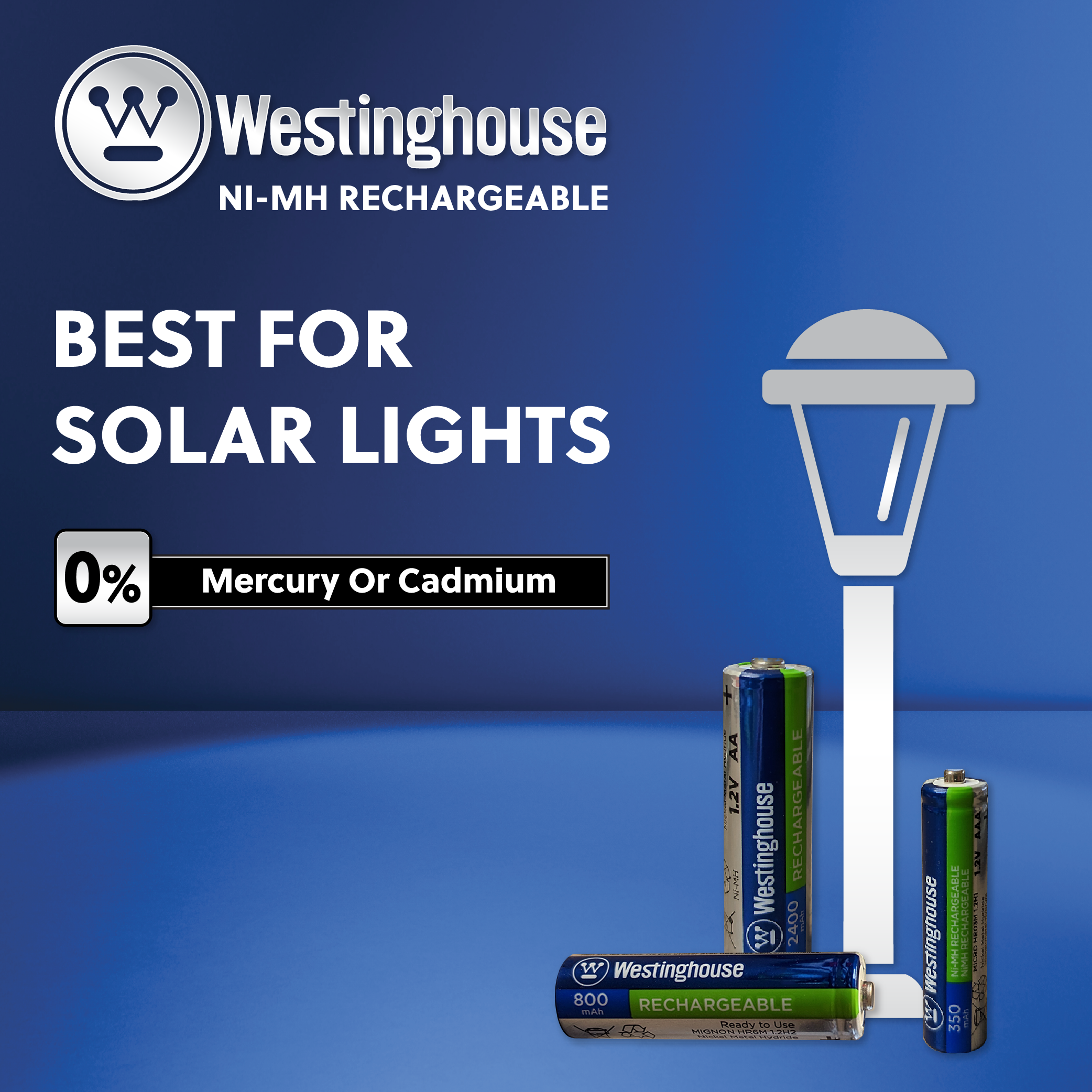Westinghouse AA Ni-Mh Rechargeable Batteries 800 Hard Pack of 24