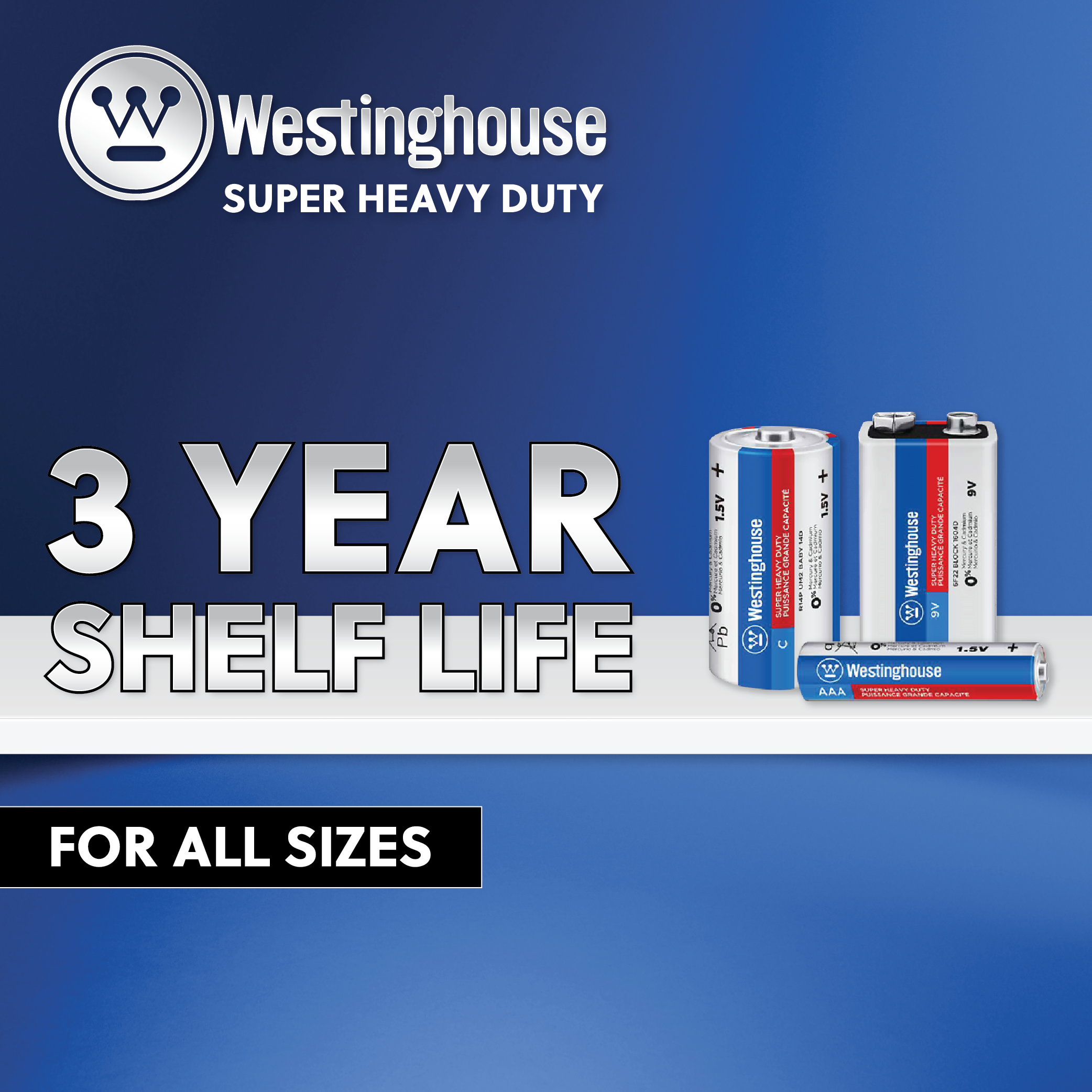 Westinghouse D Super Heavy Duty Blister 2pk