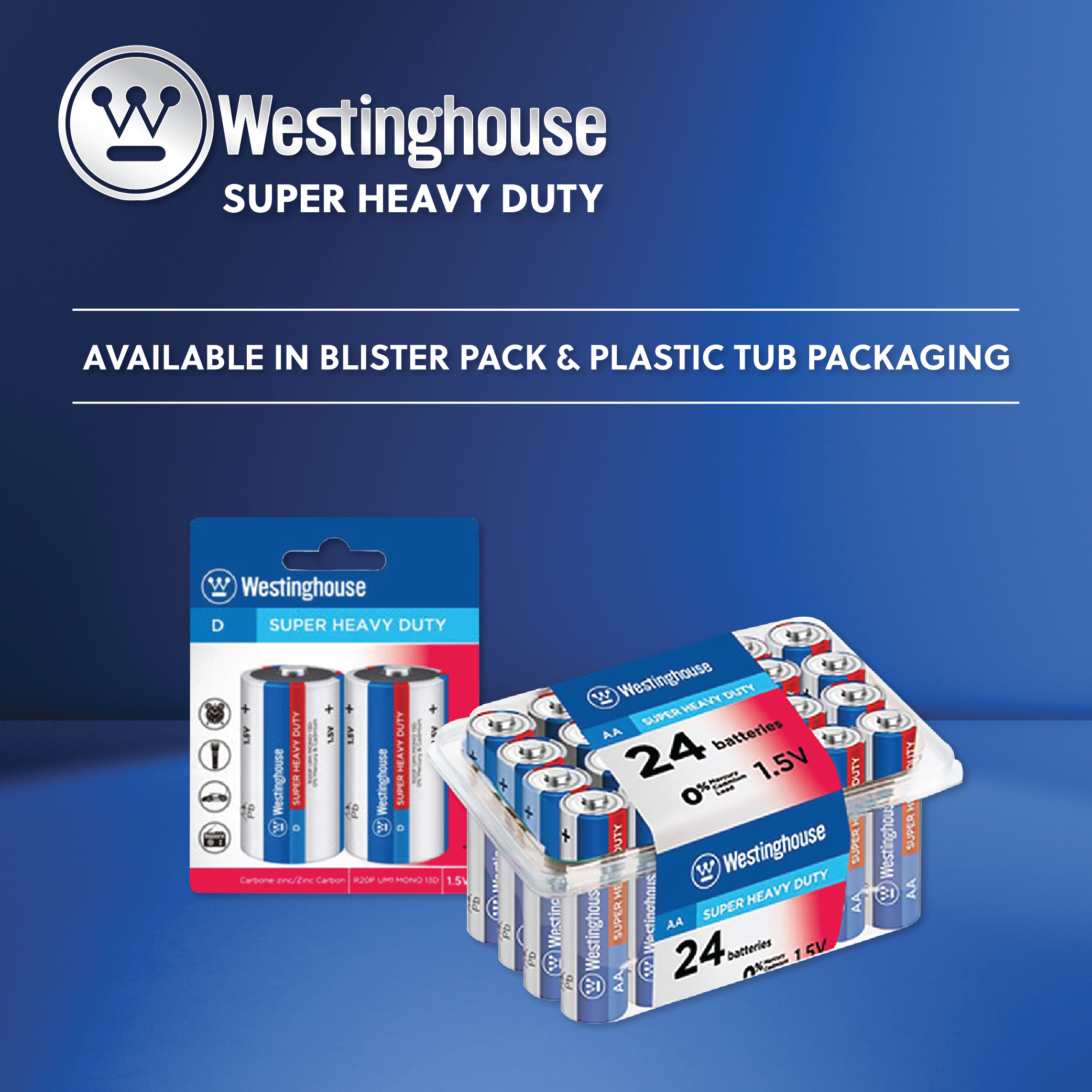 Westinghouse AA Super Heavy Duty 24pk Blister