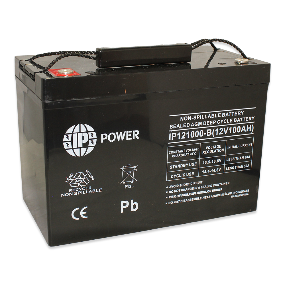 IP POWER IP121000-B 12V 100Ah, Sealed Lead Acid Rechargeable Battery