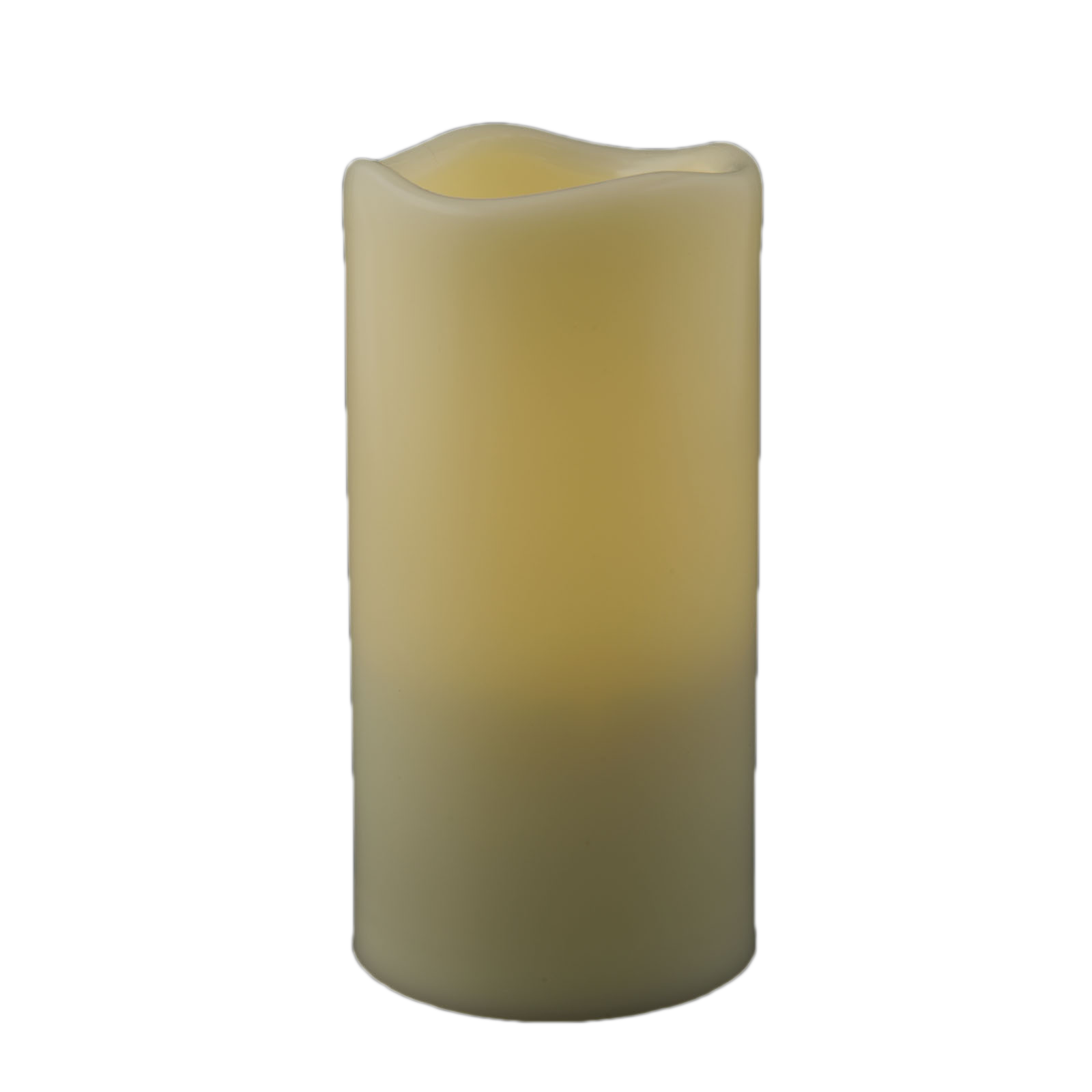 Resin Flameless 3 x 5.75 Pillar Candle With Melted Top