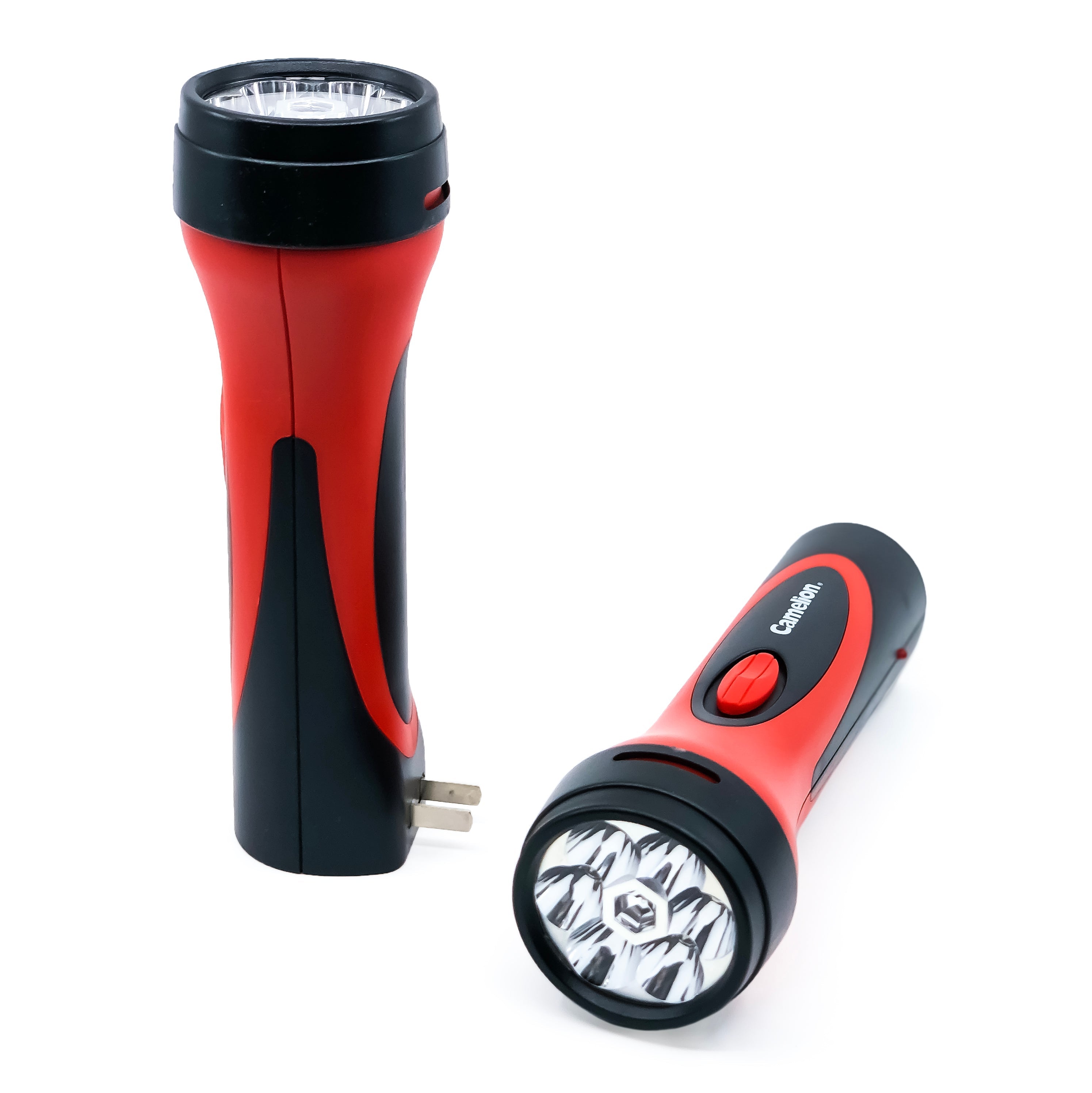 6 LED Rechargeable Plug-In Emergency Ready Flashlight Cardboard Box of 2