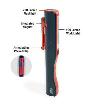Flipo Maximus | Dual COB LED Pocket Clip Work Light & Flashlight